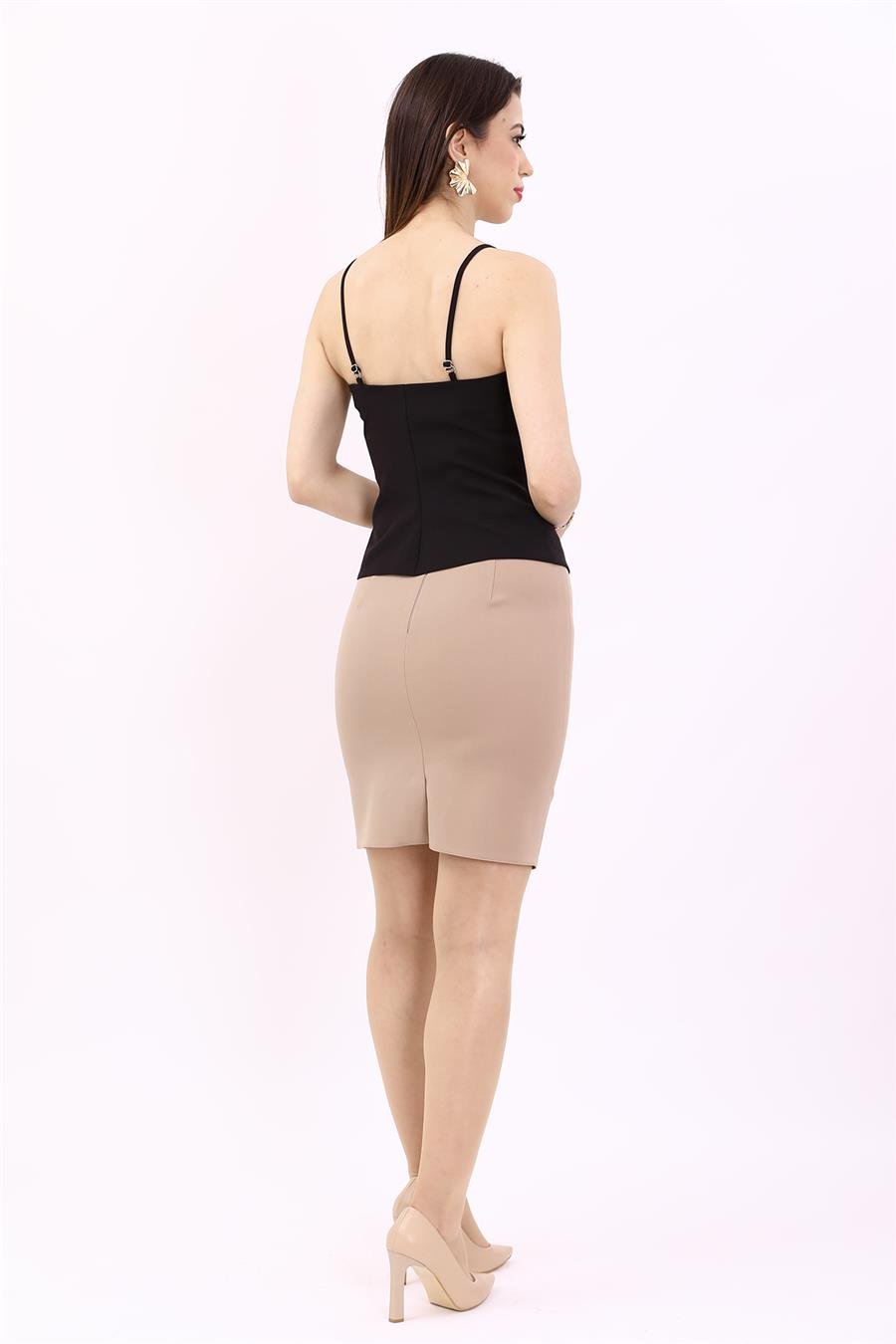 Askılı Grop-Siyah Önder Özsoy 3510100 Askılı Crop