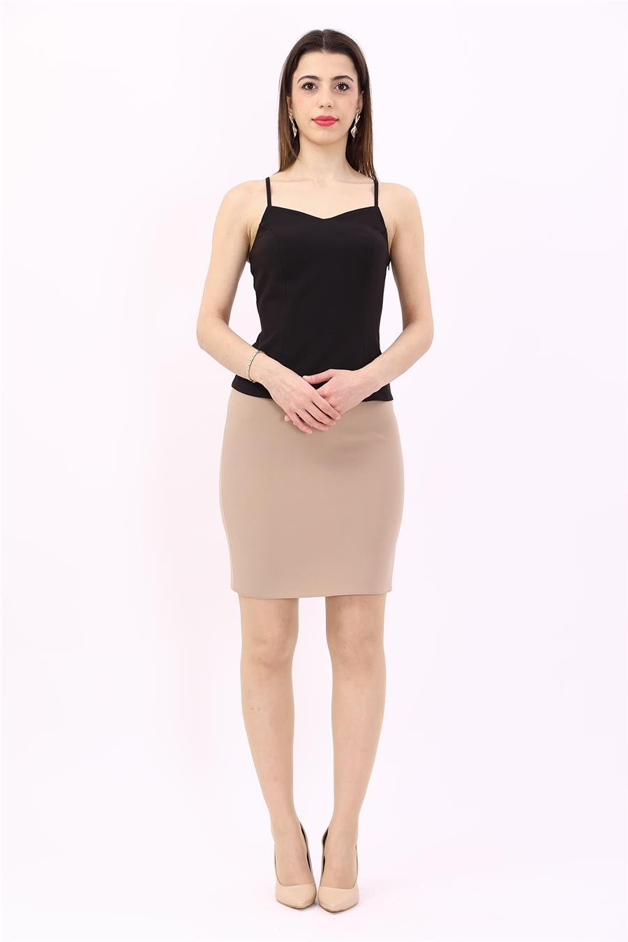 Askılı Grop-Siyah Önder Özsoy 3510100 Askılı Crop