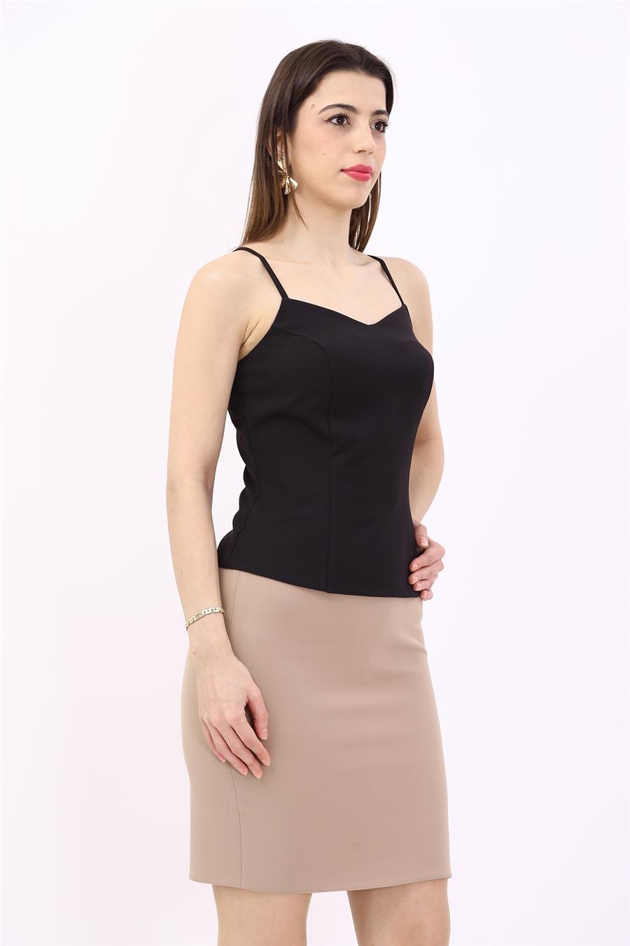 Askılı Grop-Siyah Önder Özsoy 3510100 Askılı Crop