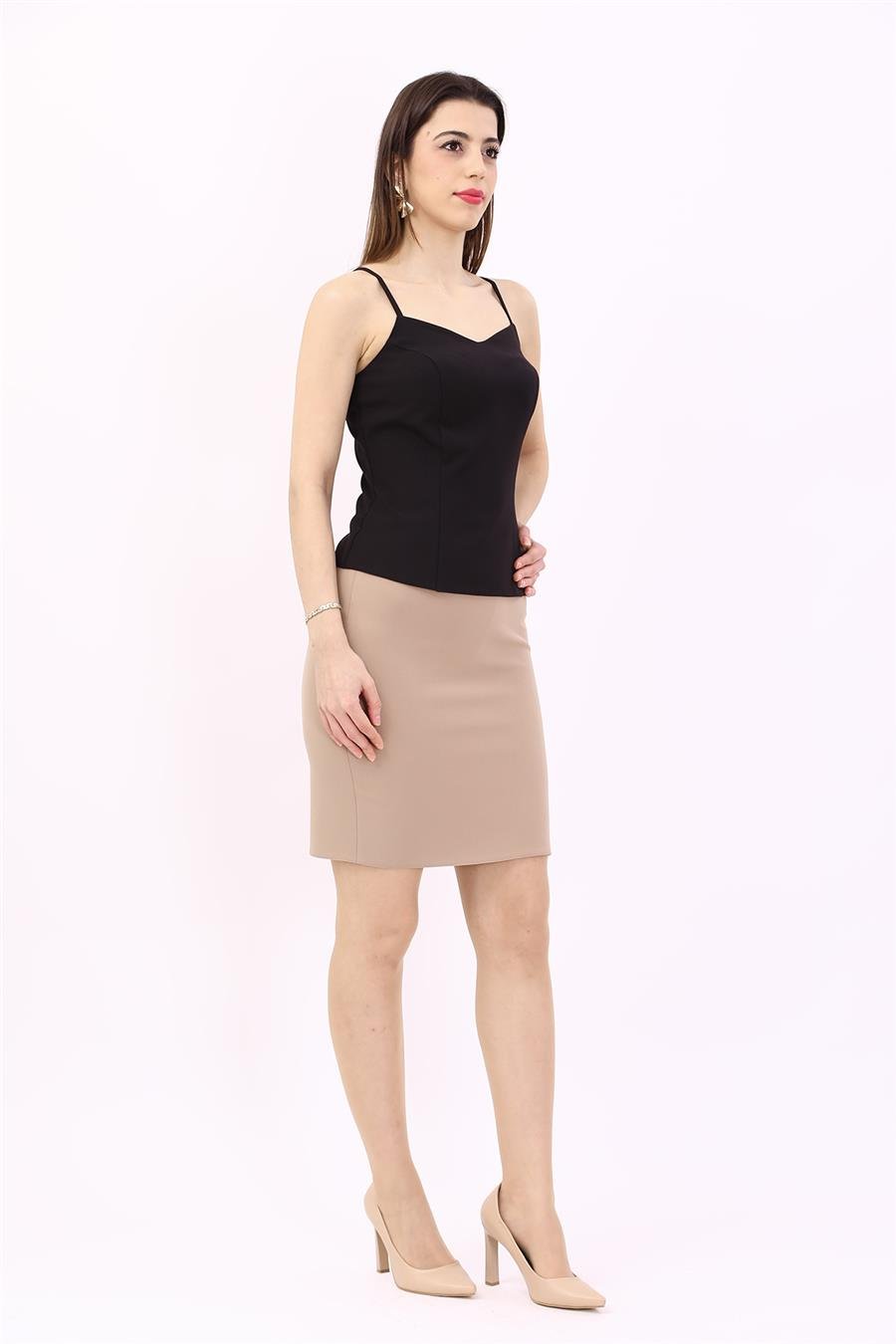 Askılı Grop-Siyah Önder Özsoy 3510100 Askılı Crop