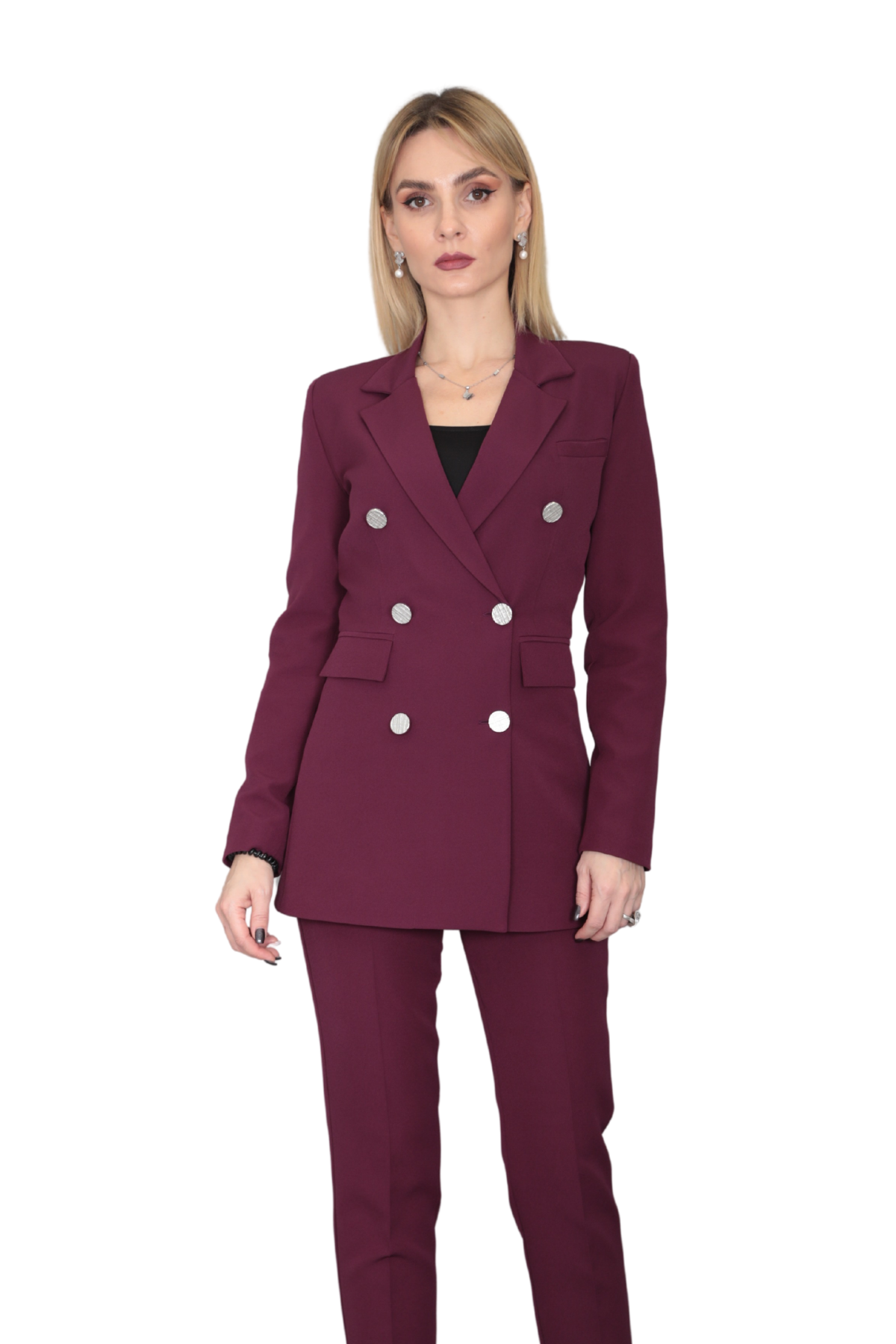 Blazer Ceket-Mürdüm Önder Özsoy 1034100 Blazer Ceket