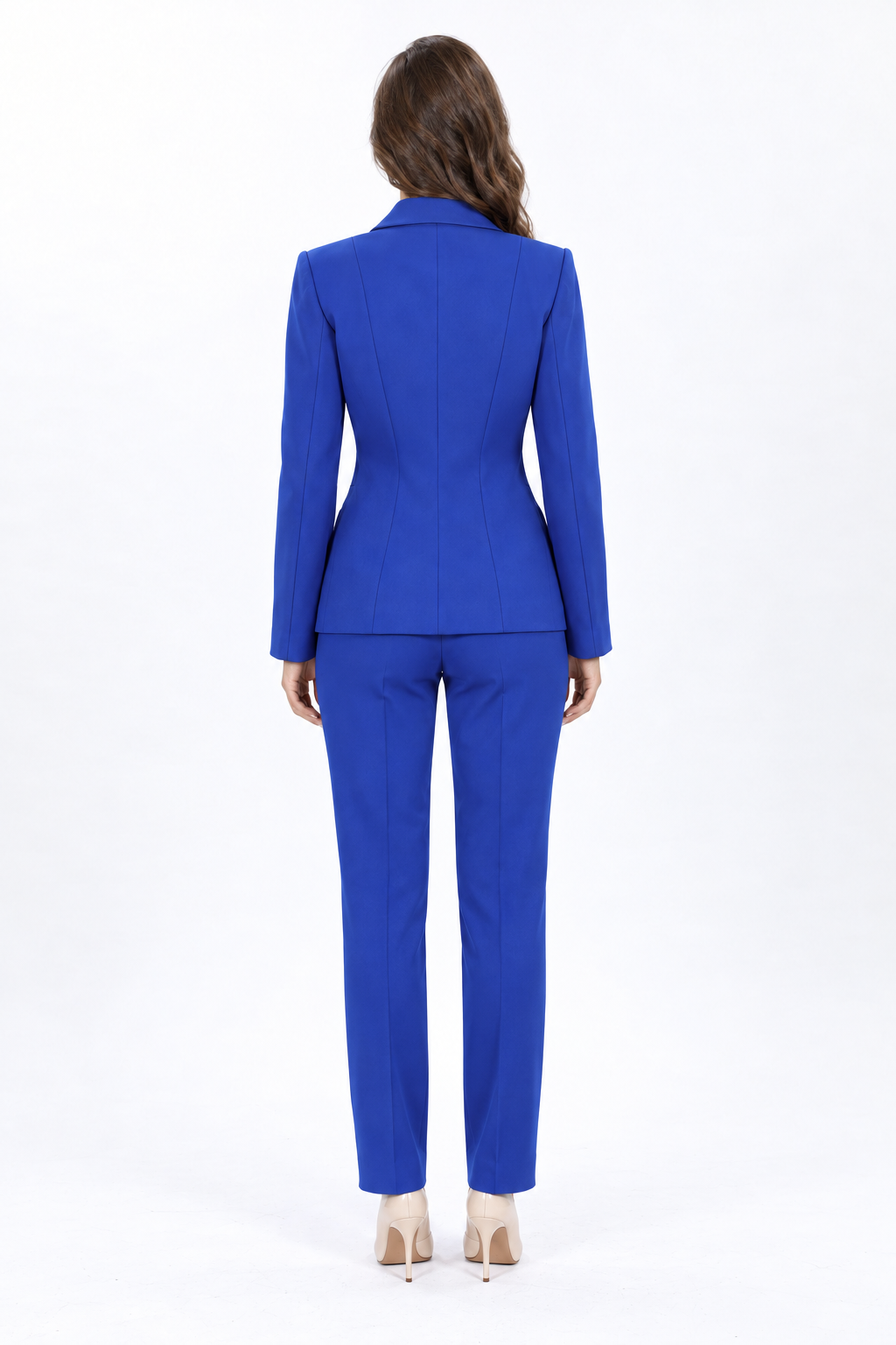 Ceket Yaka Cepli Modern Ceket & Cepli Boru Paça Pantolon Kadın Takım Elbise-Saks - 1177505 Önder Özsoy 1177505 Boru Paça