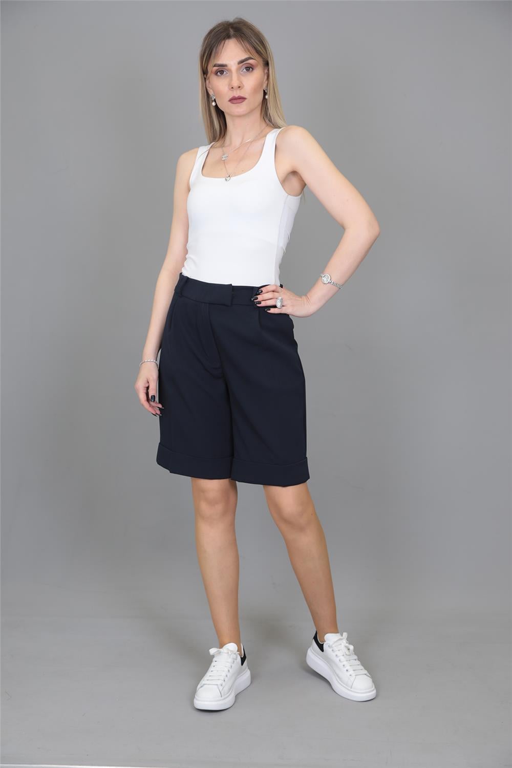 Duble Paça Şort-Lacivert Önder Özsoy 5023100 Duble Paça Şort