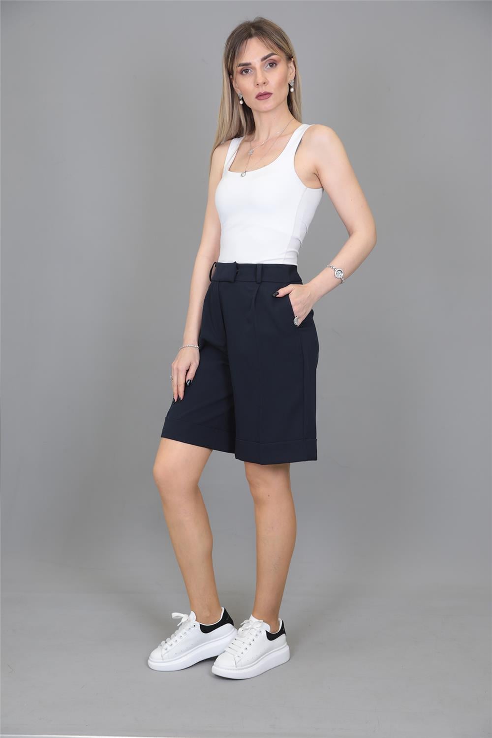 Duble Paça Şort-Lacivert Önder Özsoy 5023100 Duble Paça Şort