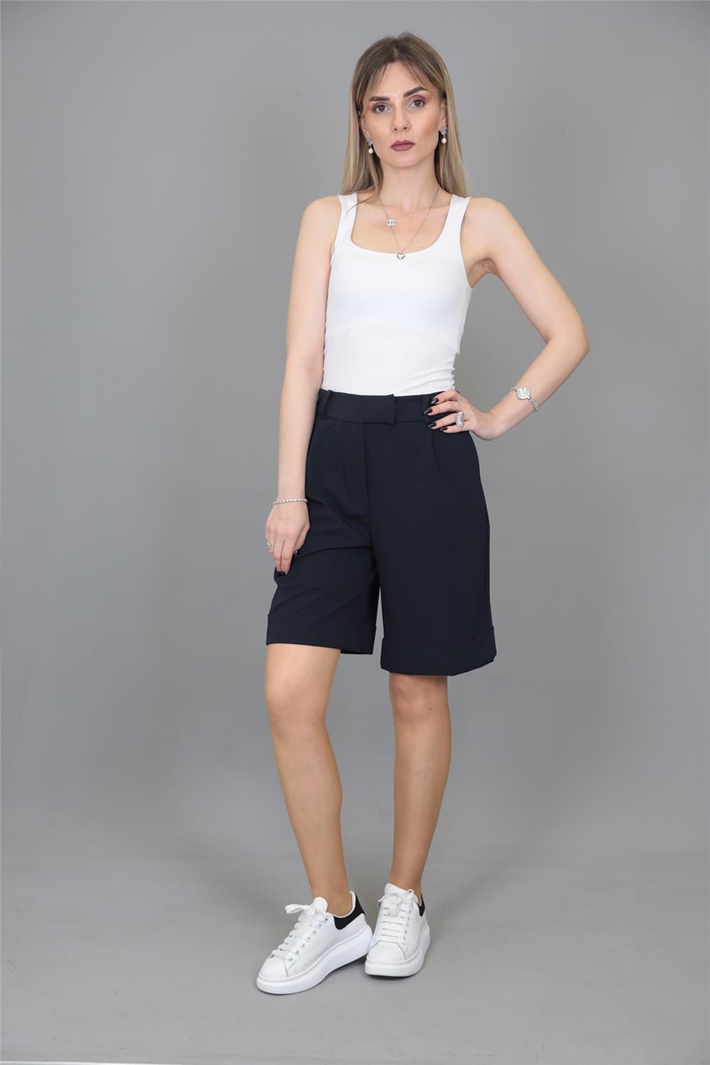 Duble Paça Şort-Lacivert Önder Özsoy 5023100 Duble Paça Şort