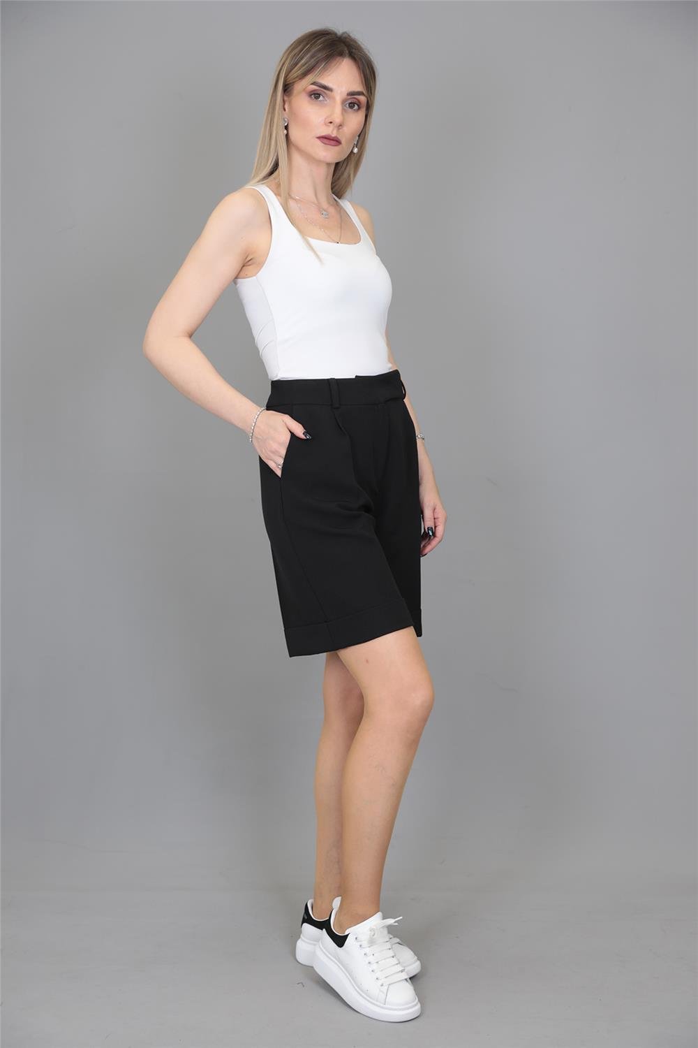 Duble Paça Şort-Siyah Önder Özsoy 5023100 Duble Paça Şort
