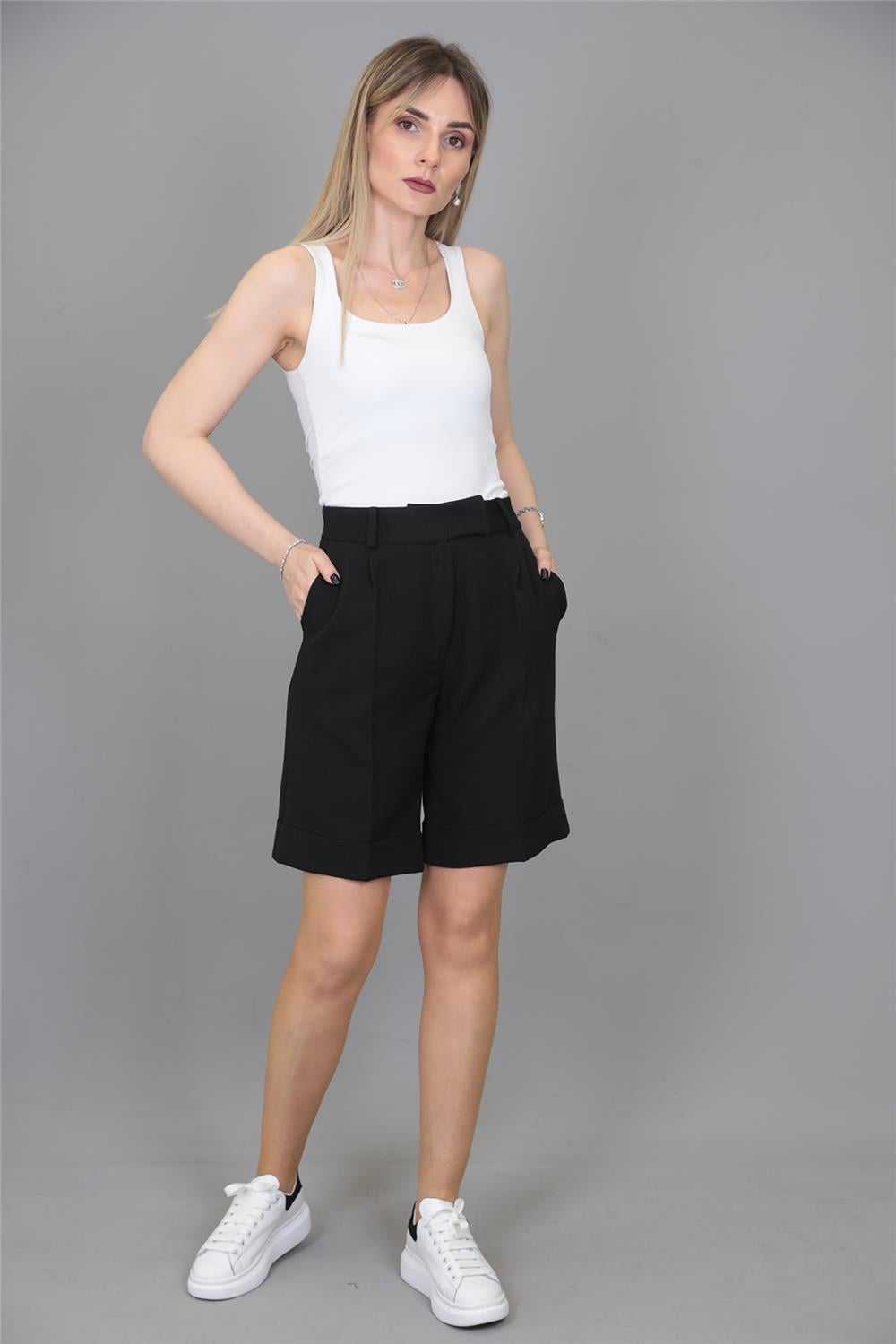 Duble Paça Şort-Siyah Önder Özsoy 5023100 Duble Paça Şort