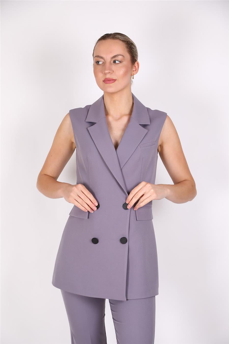 Erkek Yaka Blazer Yelek-Antrasit Önder Özsoy 1523100 Blazer Yelek