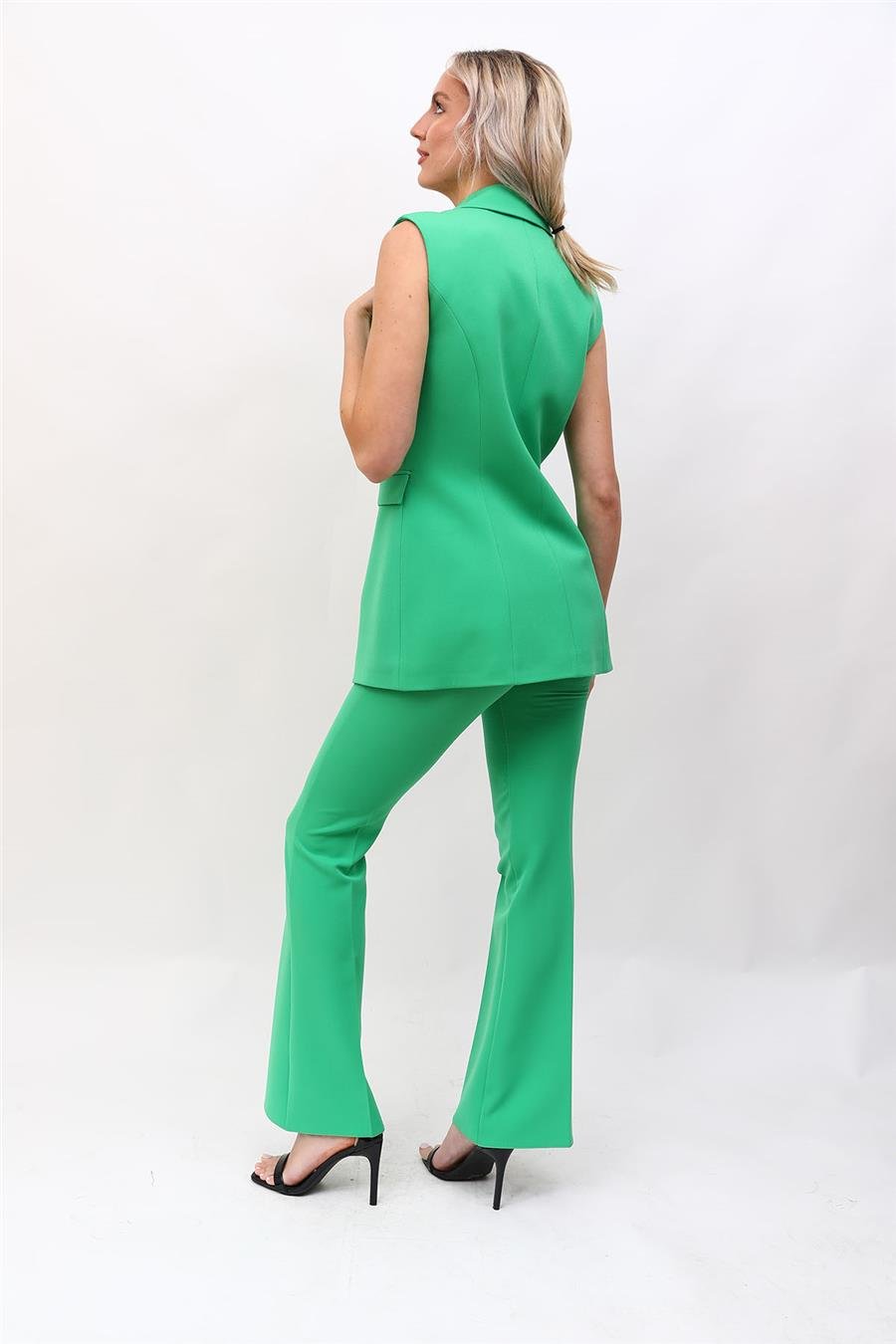 Erkek Yaka Blazer Yelek-Yeşil Önder Özsoy 1523100 Blazer Yelek