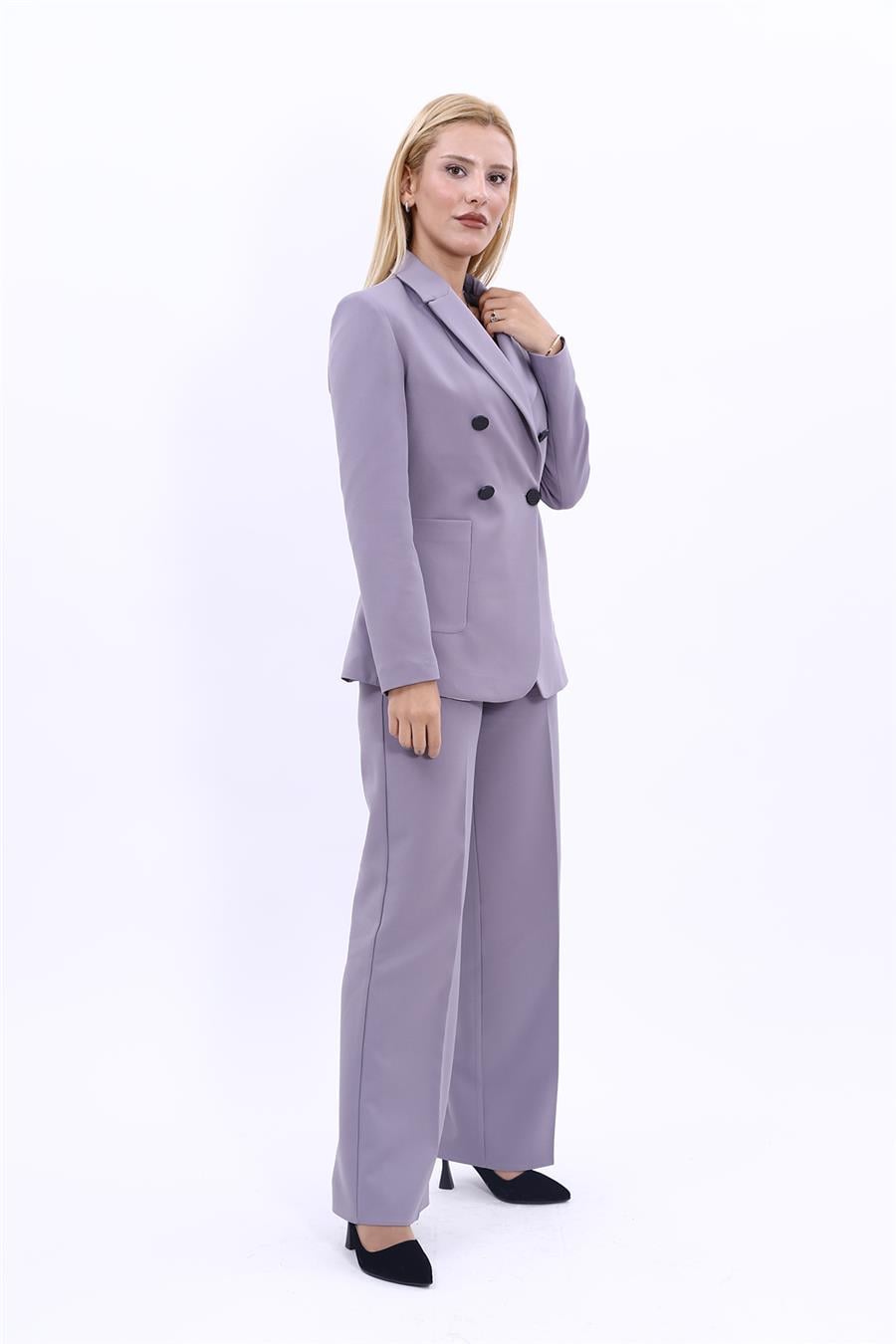 Erkek Yaka Torba Cepli Klasik Ceket &  Bol Paça Pantolon-Antrasit Önder Özsoy 1062520 Cep Torbalı Ceket & Bol Paça Pantolon Takım