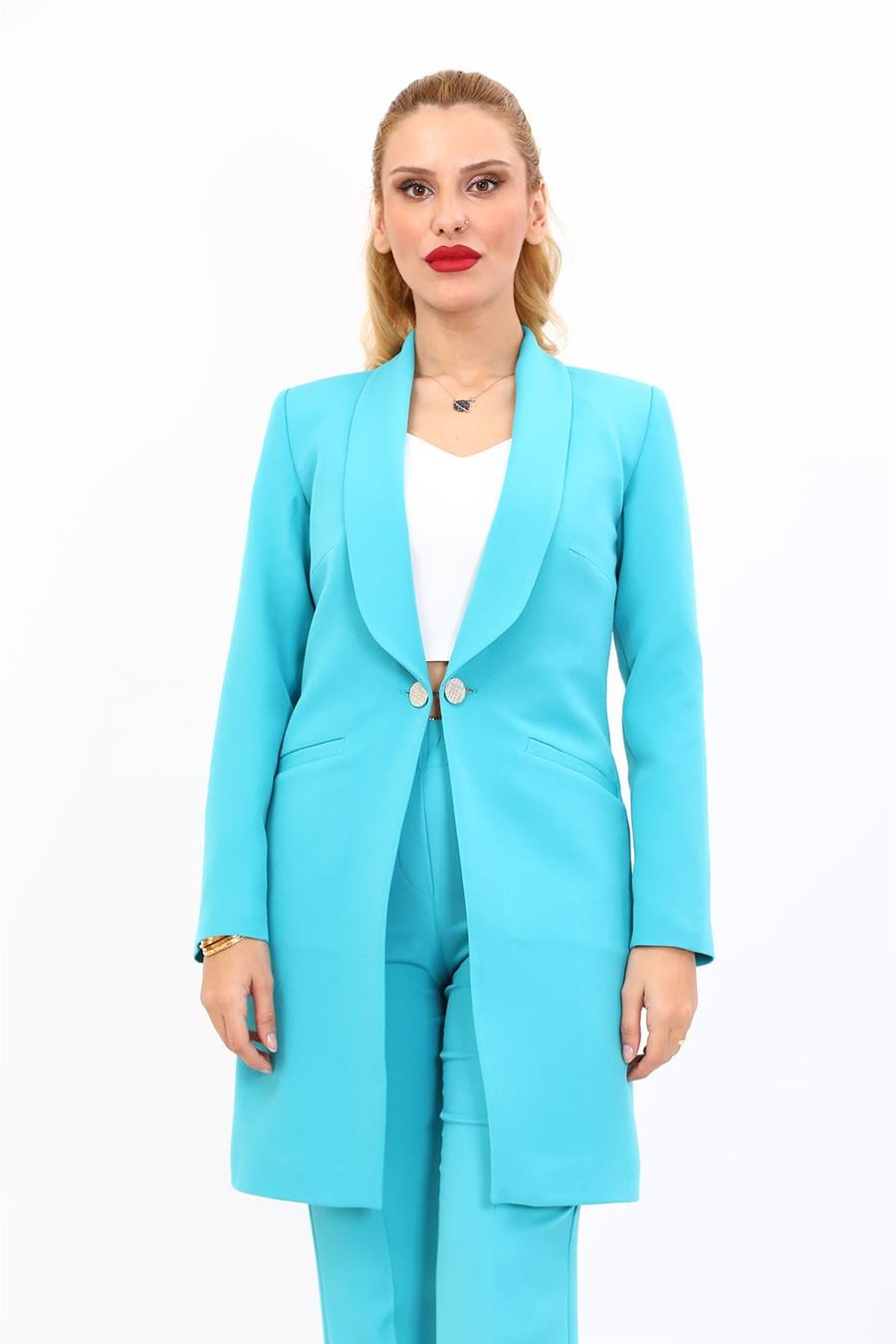 Helen Ceket-Turkuaz Önder Özsoy 1004100 Helen Ceket
