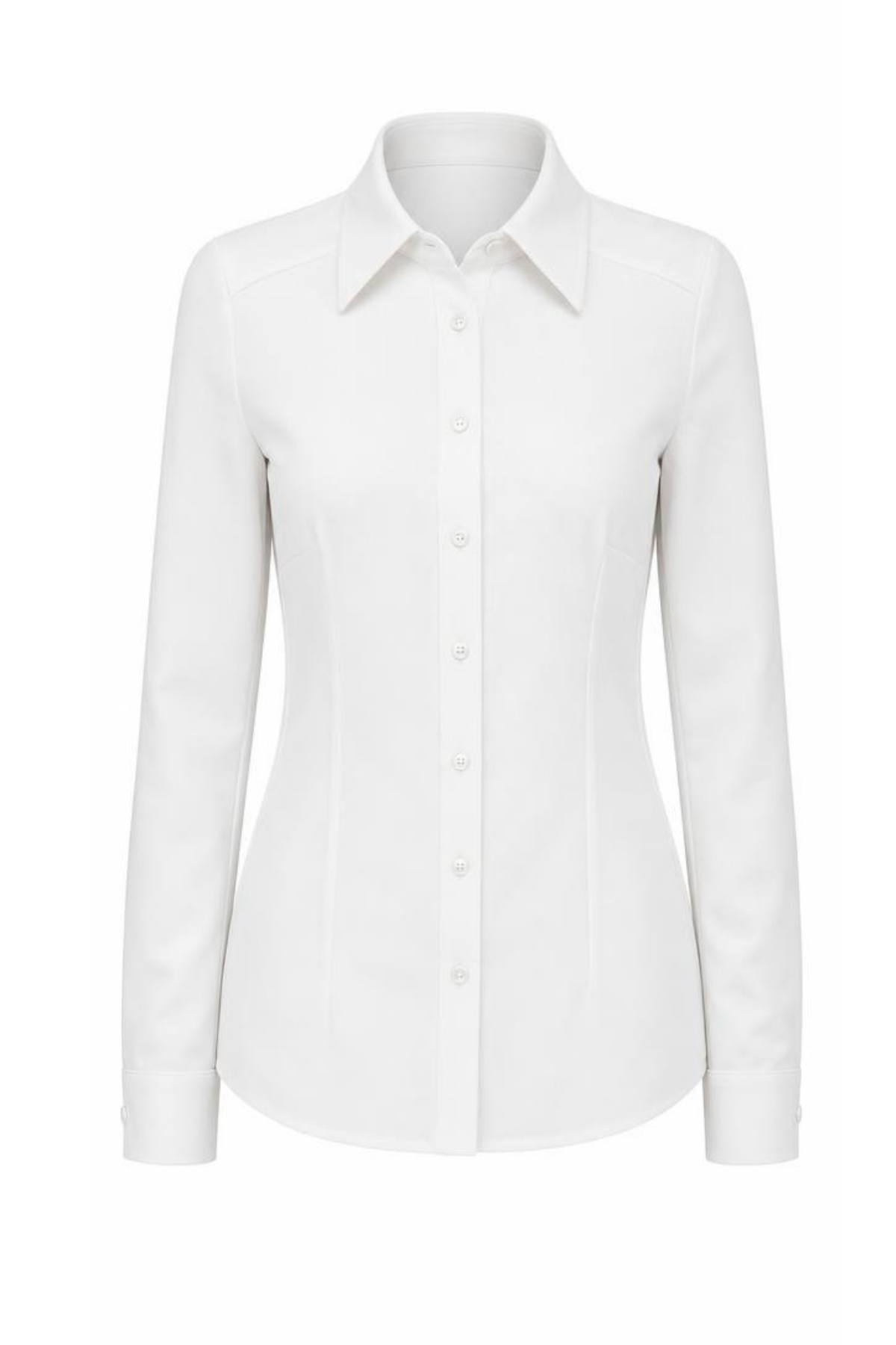 Kadın Slim Fit Dar Kesim Vucuda Oturan Uzun Kollu Basic Gömlek 3528100-Beyaz Önder Özsoy 3528100 Gömlek