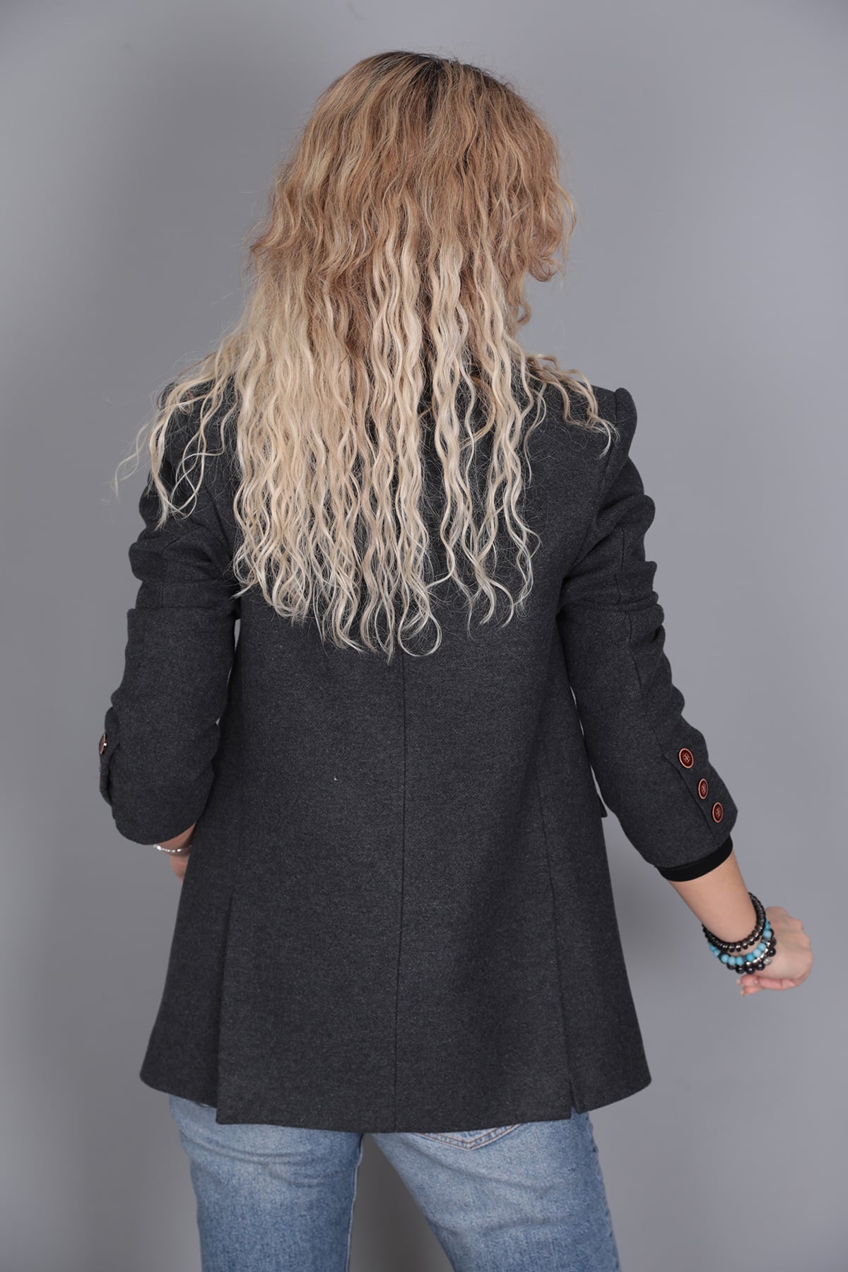 Kaşe Blazer Ceket-Füme Önder Özsoy 1067100 Ceket