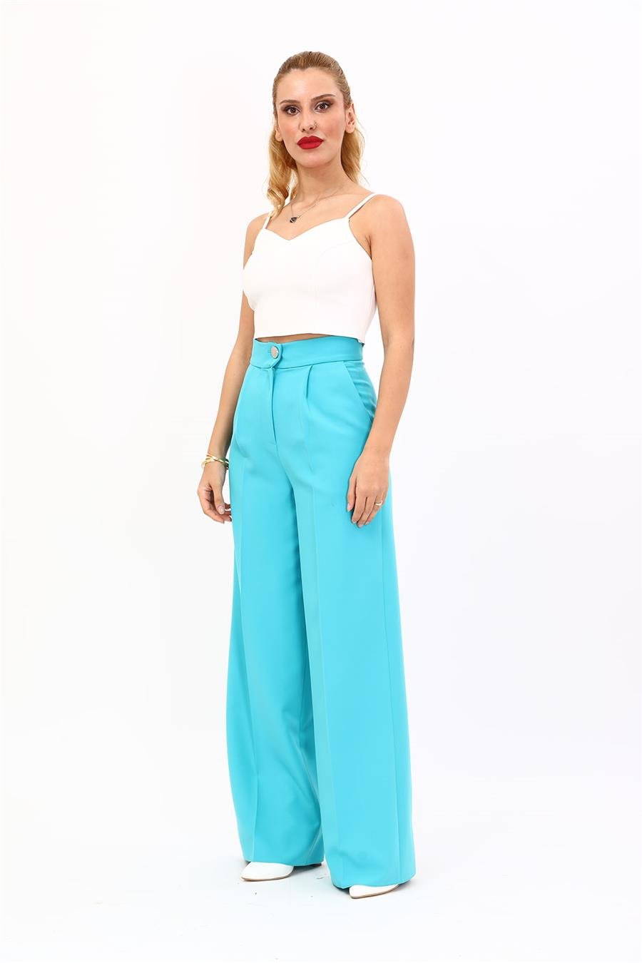 Kısa Kloş Etek-Turkuaz Önder Özsoy 5517100 Kloş Kısa Etek