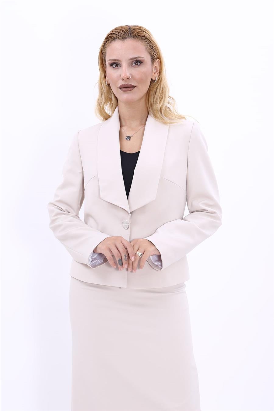 Mini  Ceket-Bej Önder Özsoy 2132100 Kısa Ceket