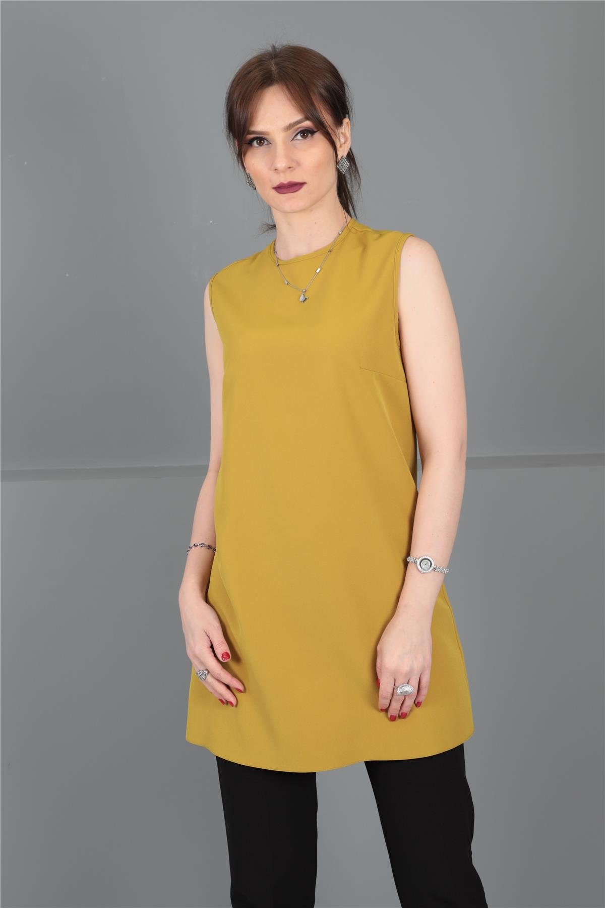 SIFIR KOL İÇLİK-Fıstık Yeşili Önder Özsoy 3001100 Tunik