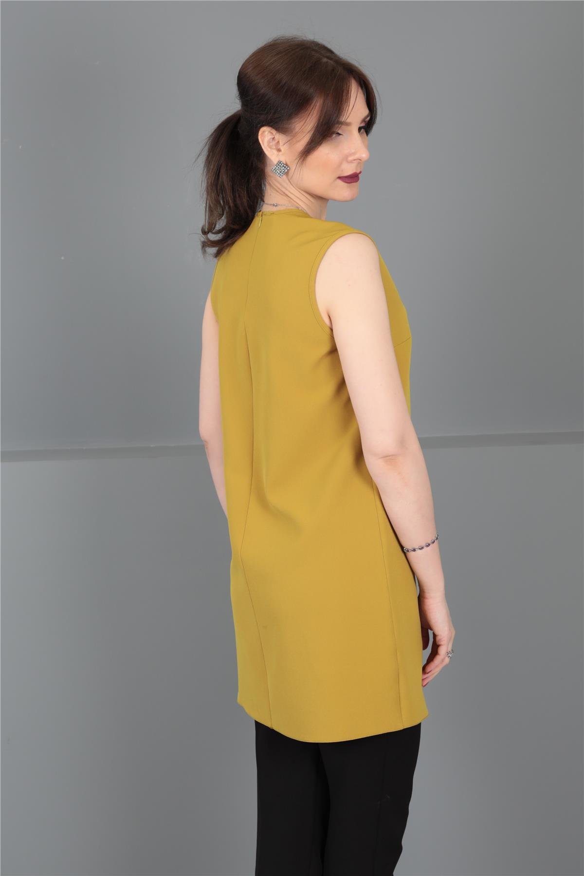 SIFIR KOL İÇLİK-Fıstık Yeşili Önder Özsoy 3001100 Tunik