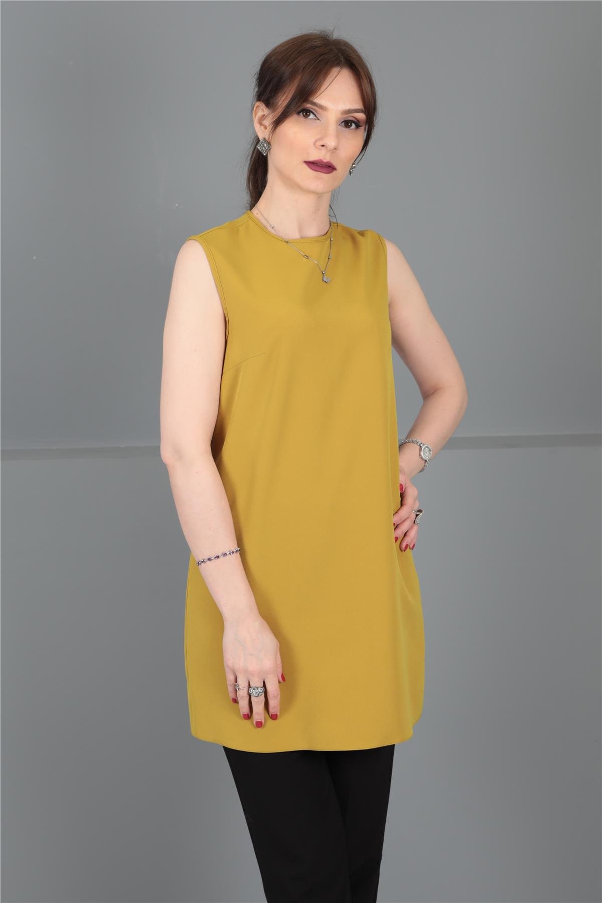 SIFIR KOL İÇLİK-Fıstık Yeşili Önder Özsoy 3001100 Tunik