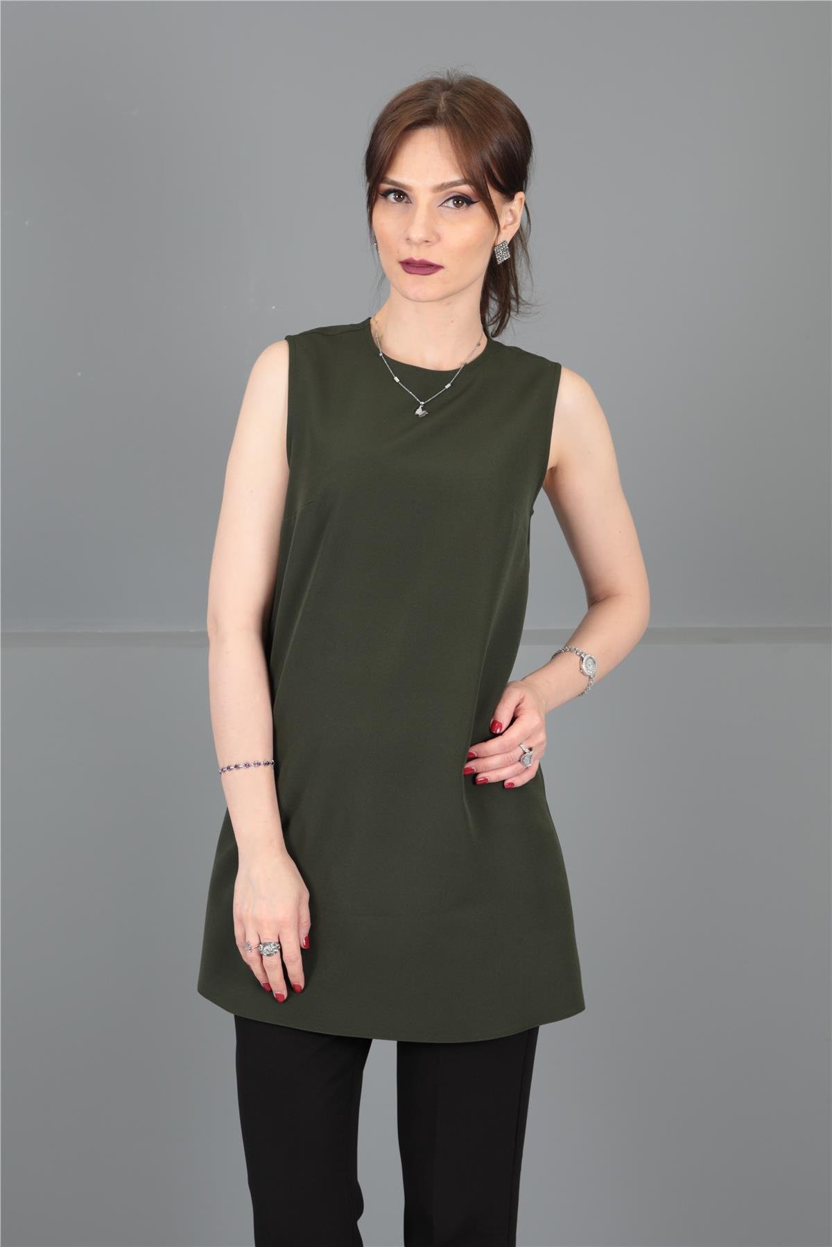 Sıfır Kol İçlik - Haki Önder Özsoy 3001100 Tunik