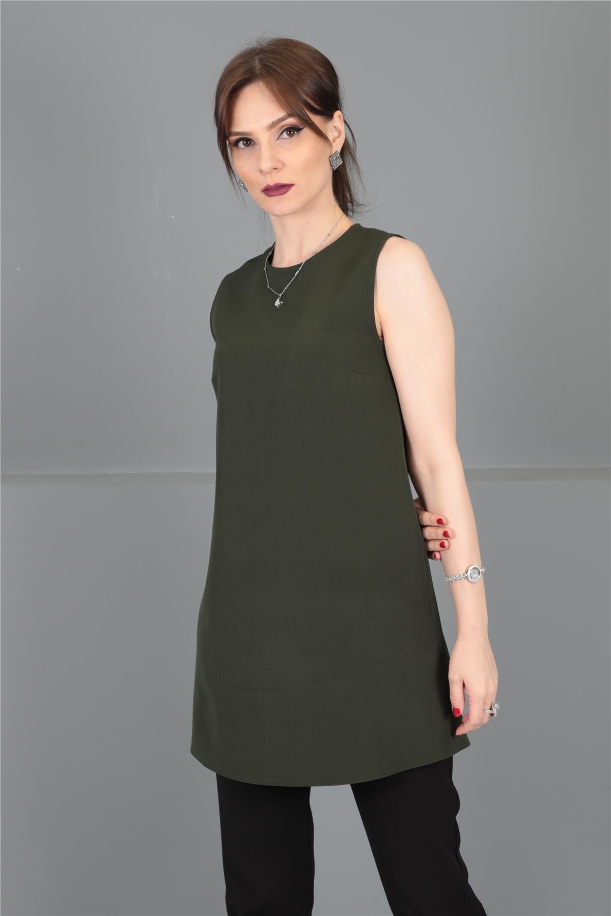 Sıfır Kol İçlik - Haki Önder Özsoy 3001100 Tunik