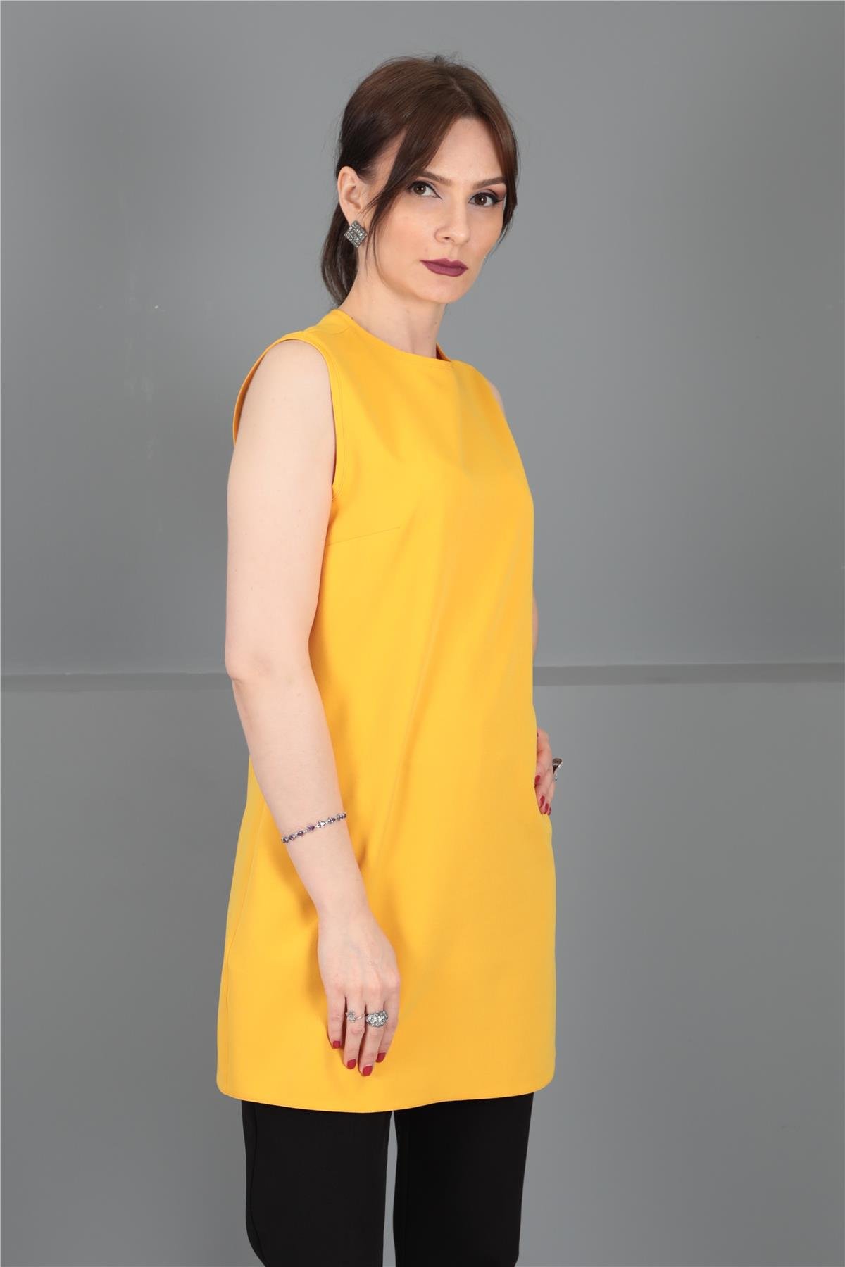 SIFIR KOL İÇLİK-Hardal Önder Özsoy 3001100 Tunik