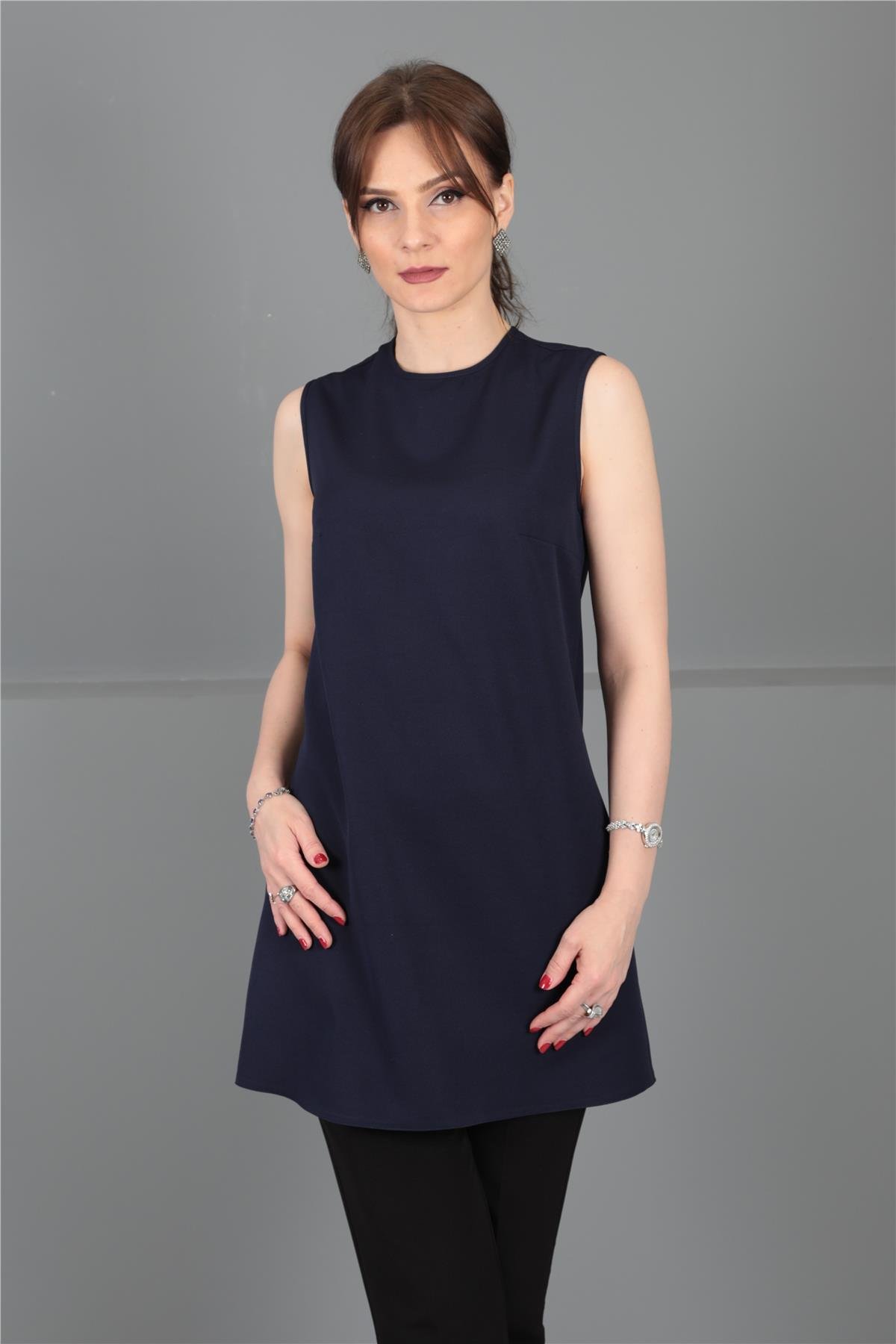 Sıfır Kol İçlik - Lacivert Önder Özsoy 3001100 Tunik