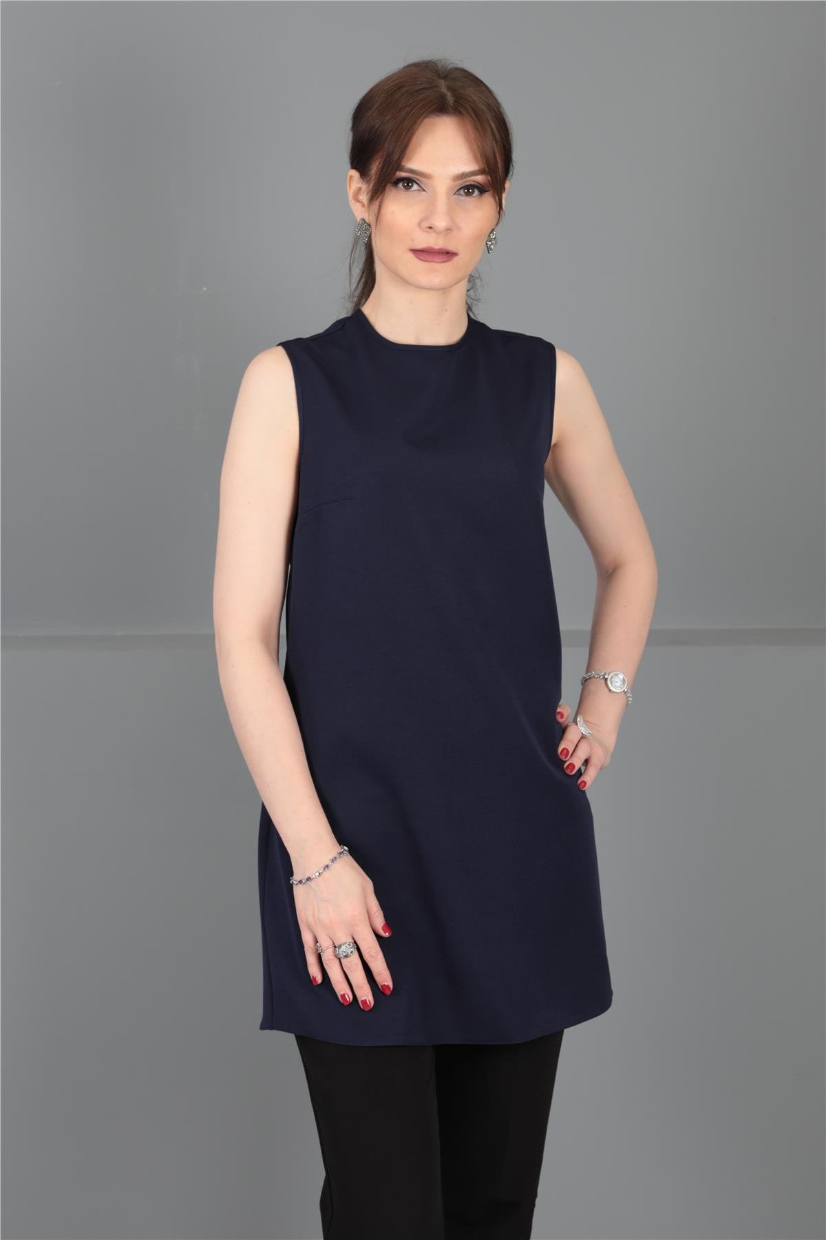 Sıfır Kol İçlik - Lacivert Önder Özsoy 3001100 Tunik