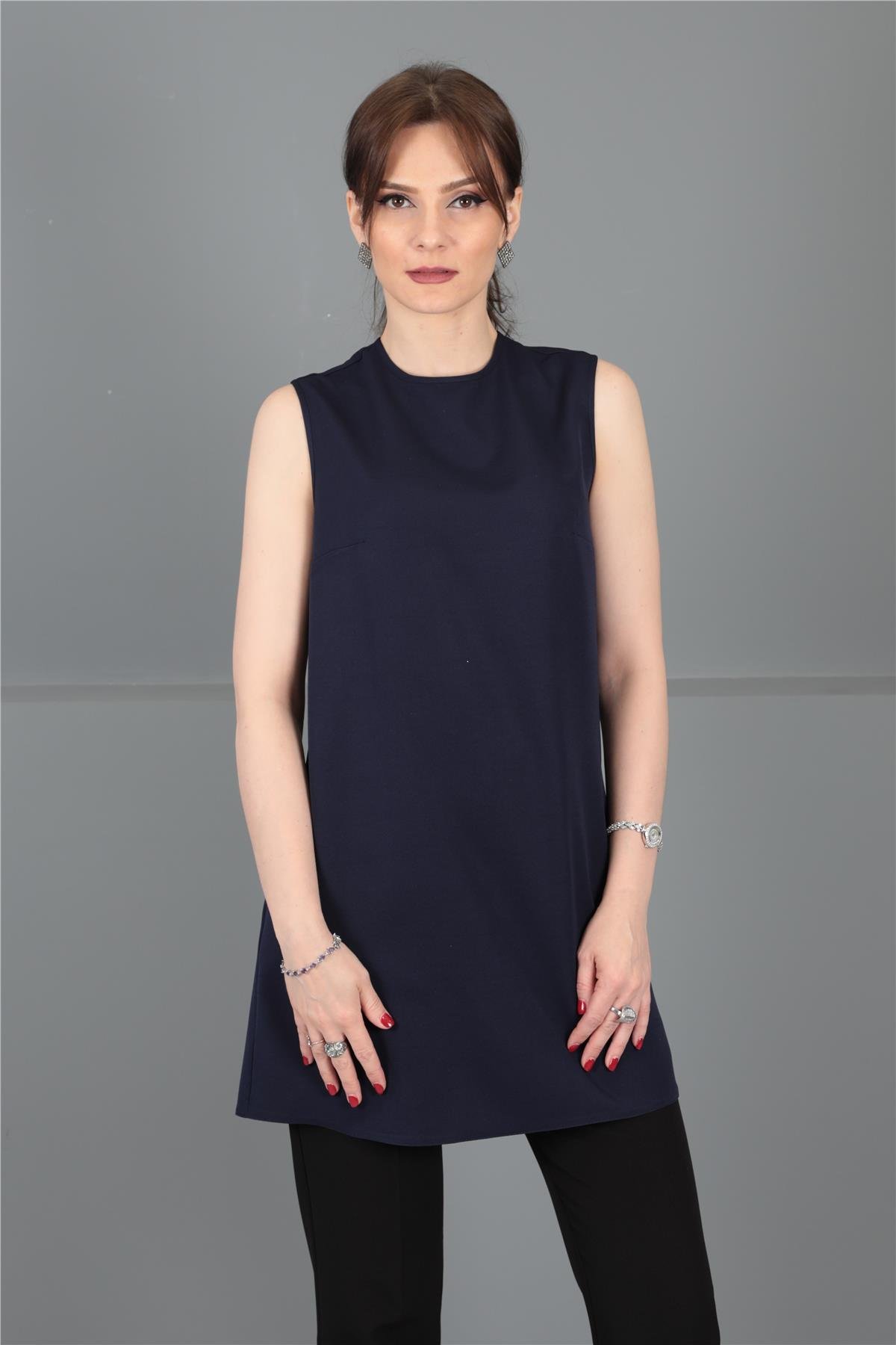 Sıfır Kol İçlik - Lacivert Önder Özsoy 3001100 Tunik