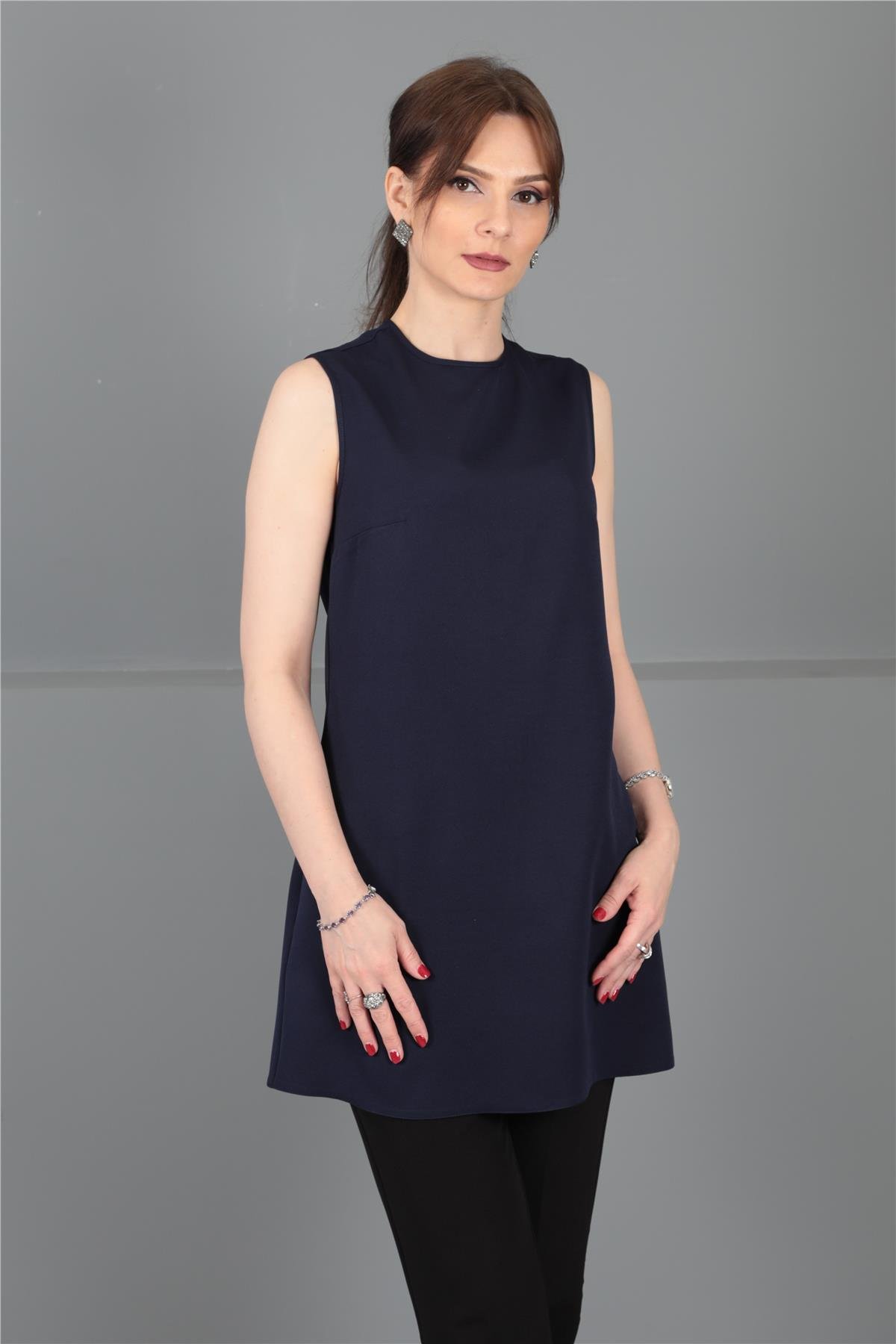 Sıfır Kol İçlik - Lacivert Önder Özsoy 3001100 Tunik