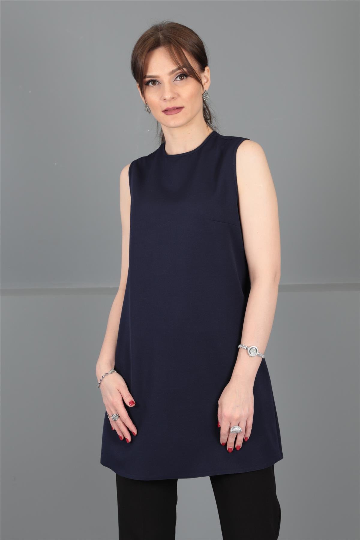 Sıfır Kol İçlik - Lacivert Önder Özsoy 3001100 Tunik