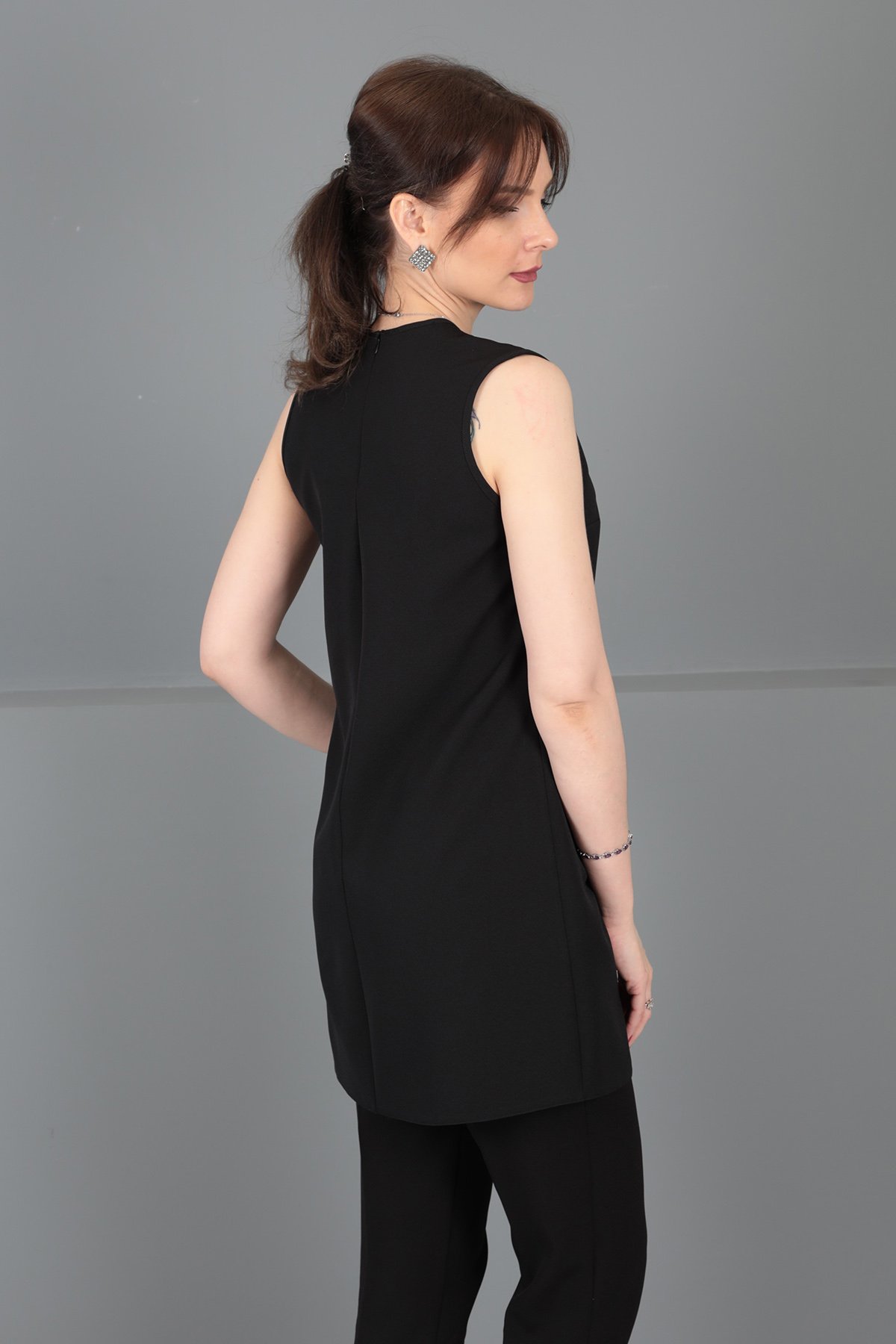 Sıfır Kol İçlik - Siyah Önder Özsoy 3001100 Tunik