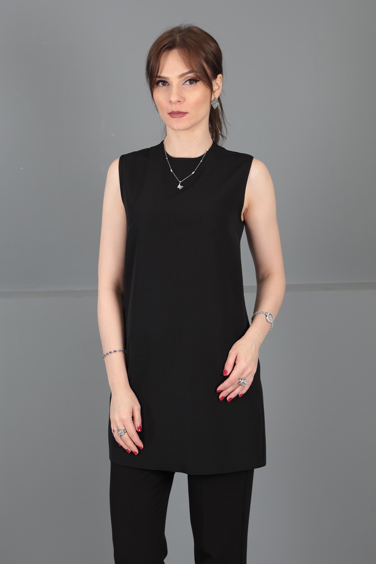 Sıfır Kol İçlik - Siyah Önder Özsoy 3001100 Tunik