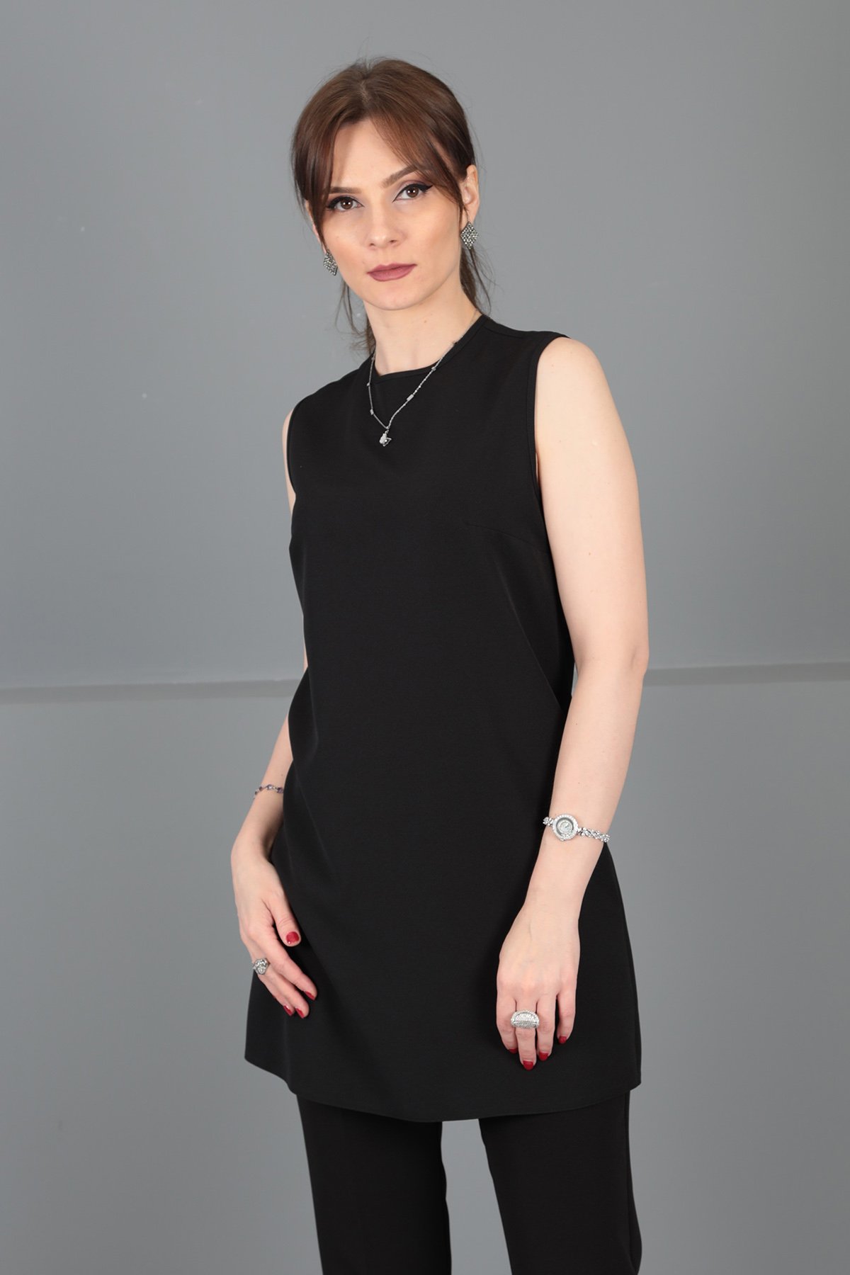 Sıfır Kol İçlik - Siyah Önder Özsoy 3001100 Tunik