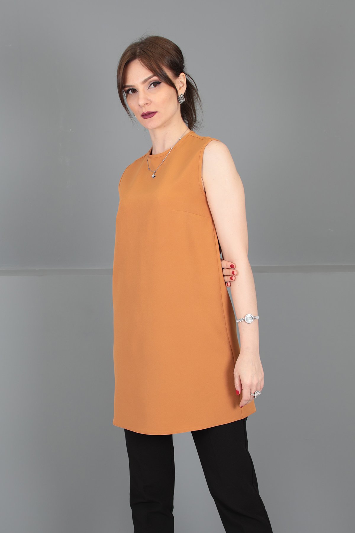 SIFIR KOL İÇLİK-Taba Önder Özsoy 3001100 Tunik