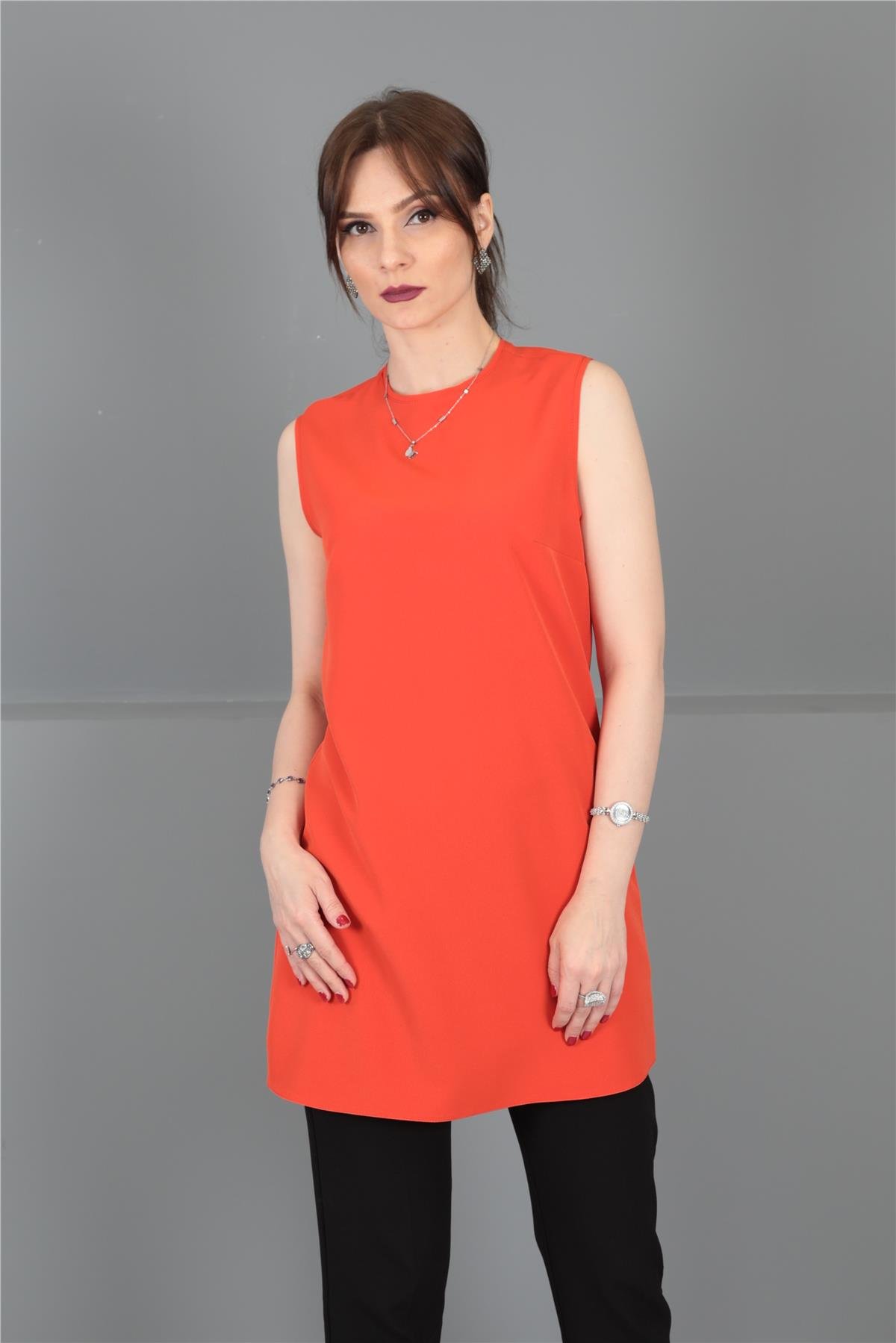 SIFIR KOL İÇLİK-Turuncu Önder Özsoy 3001100 Tunik