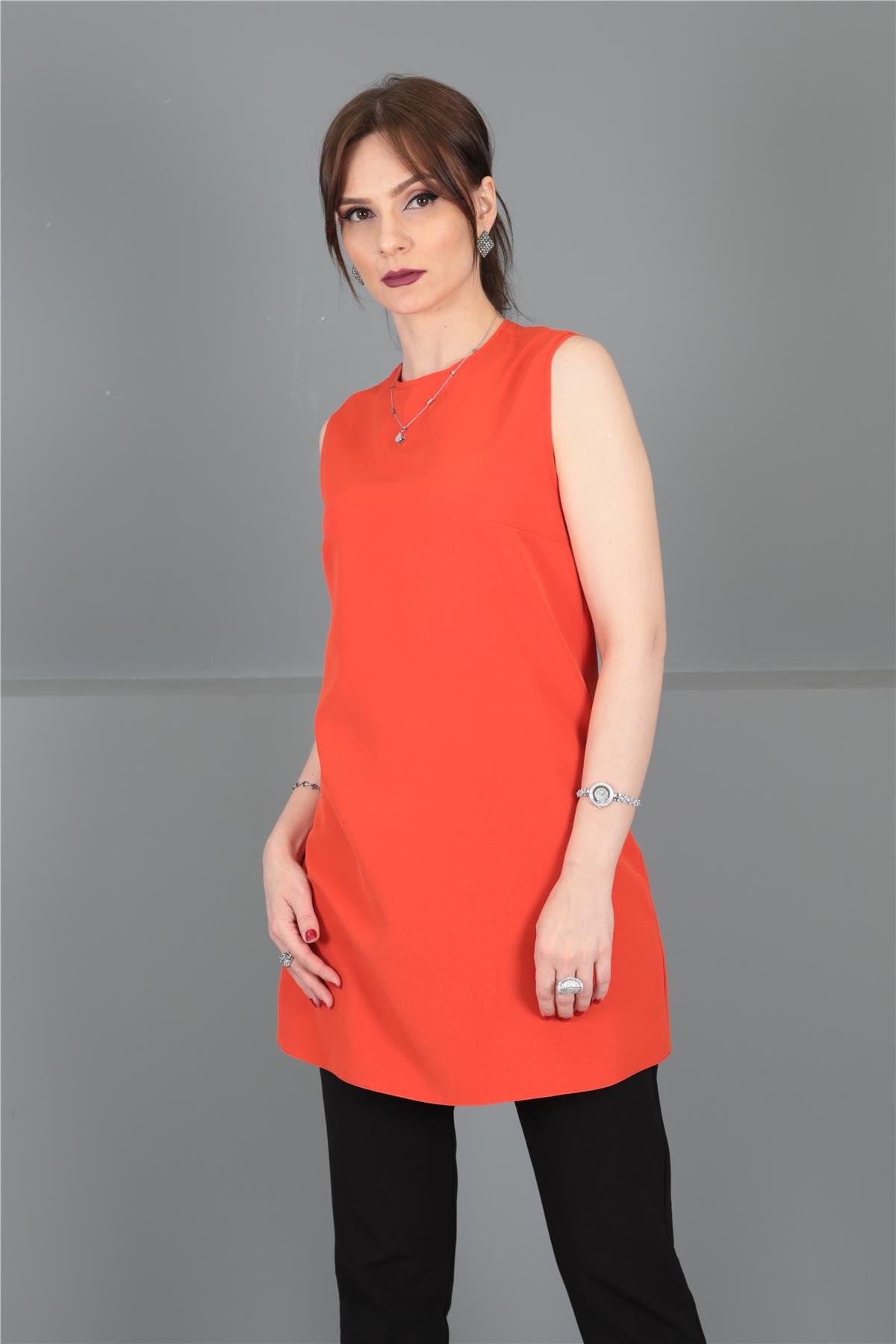 SIFIR KOL İÇLİK-Turuncu Önder Özsoy 3001100 Tunik
