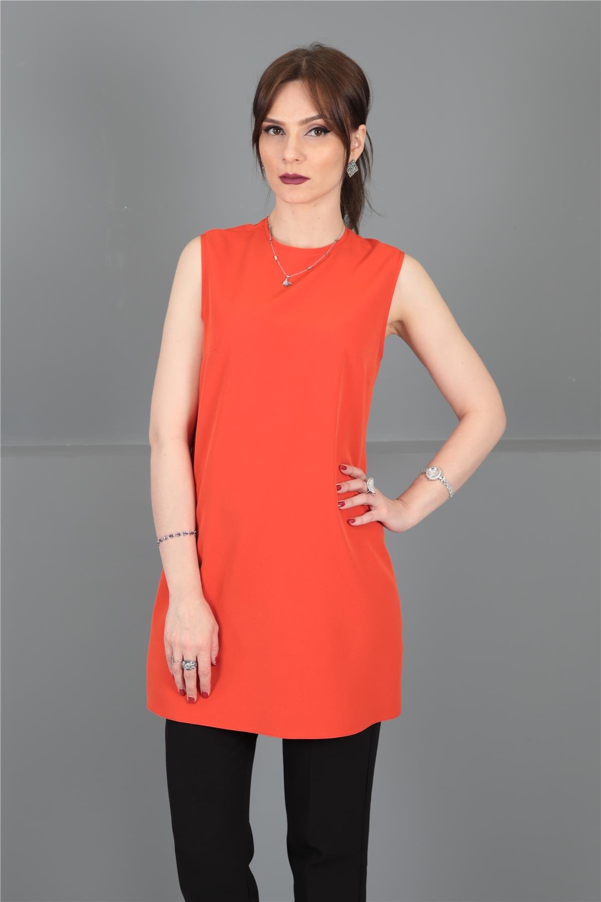 SIFIR KOL İÇLİK-Turuncu Önder Özsoy 3001100 Tunik