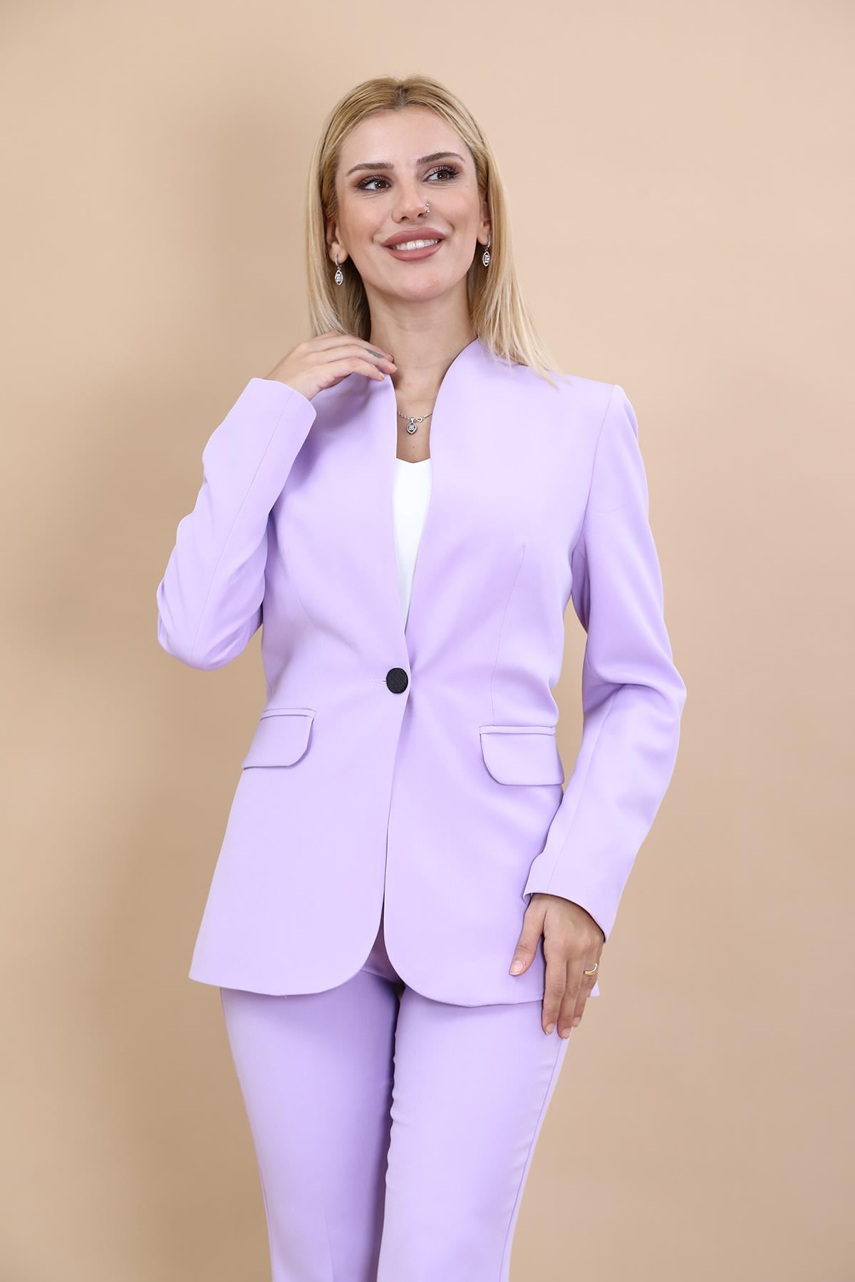 Yakasız Ceket -Menekşe Önder Özsoy 1072100 Yakasız Ceket
