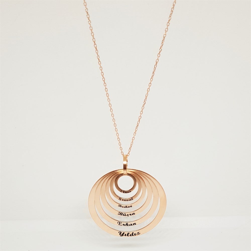 ALTILI HALKA İSİM KOLYE