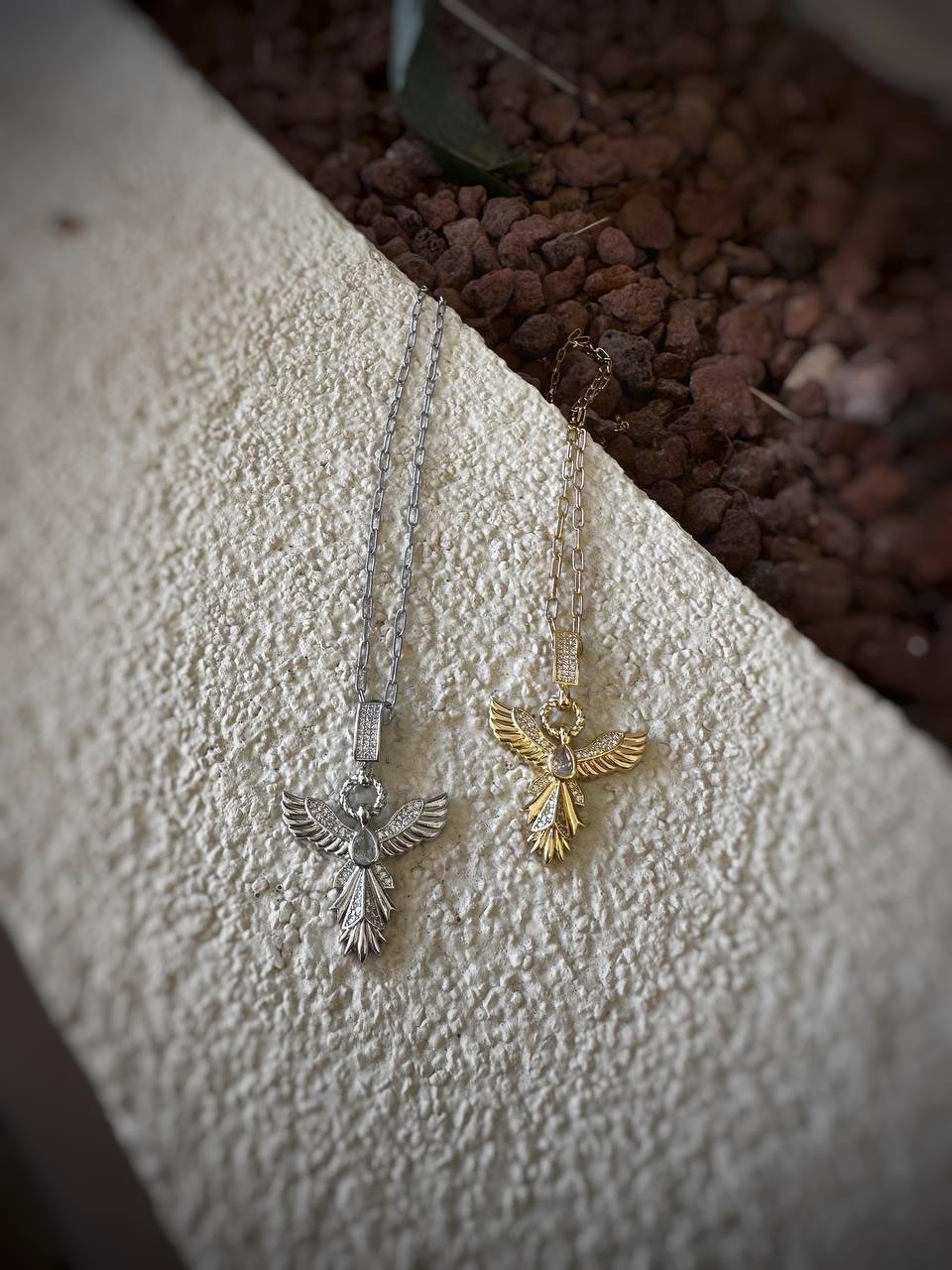 Ataç Zincir Anka Kuşu Çelik Kolye