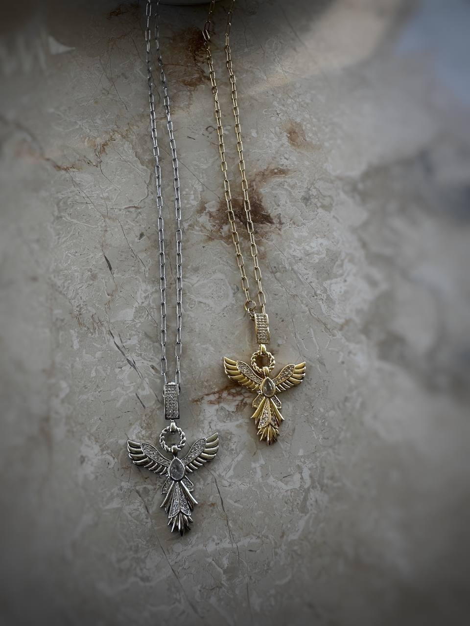 Ataç Zincir Anka Kuşu Çelik Kolye