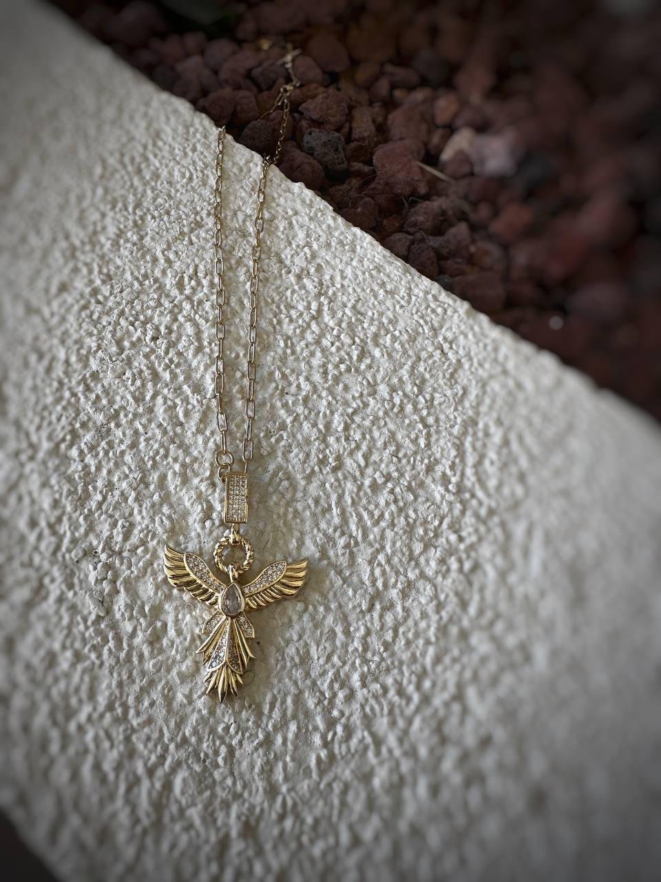 Ataç Zincir Anka Kuşu Çelik Kolye