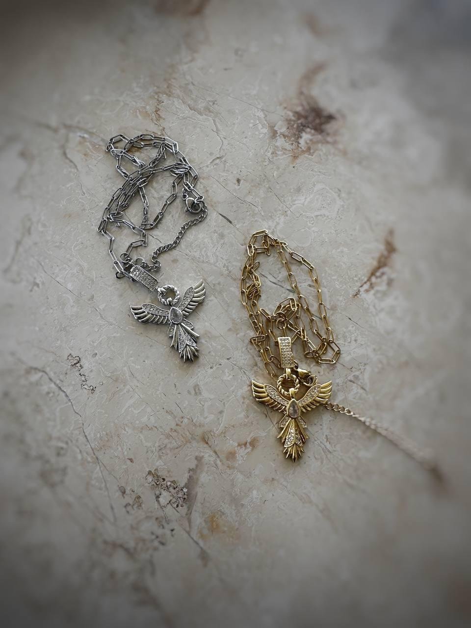 Ataç Zincir Anka Kuşu Çelik Kolye