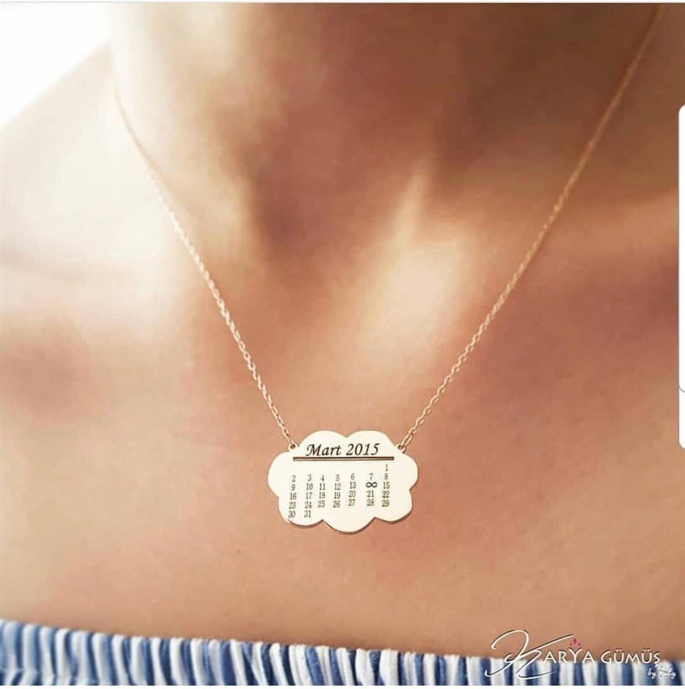 BULUT TAKVİM GÜMÜŞ KOLYE