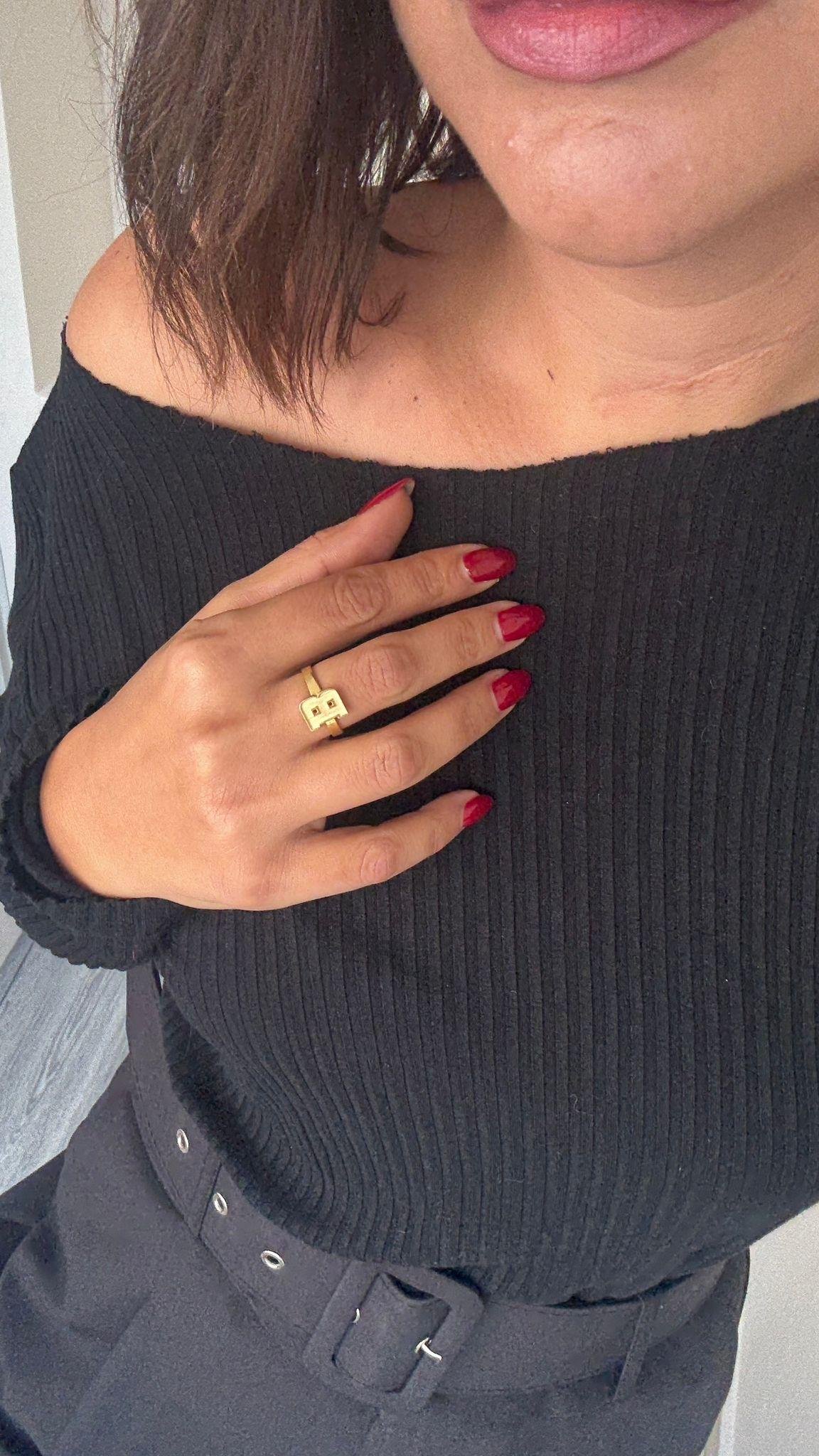 Büyük Harf Gümüş Yüzük