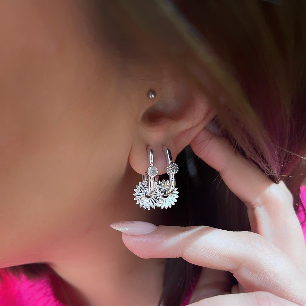 ByFuly Göçmen Halka Detay Küpe