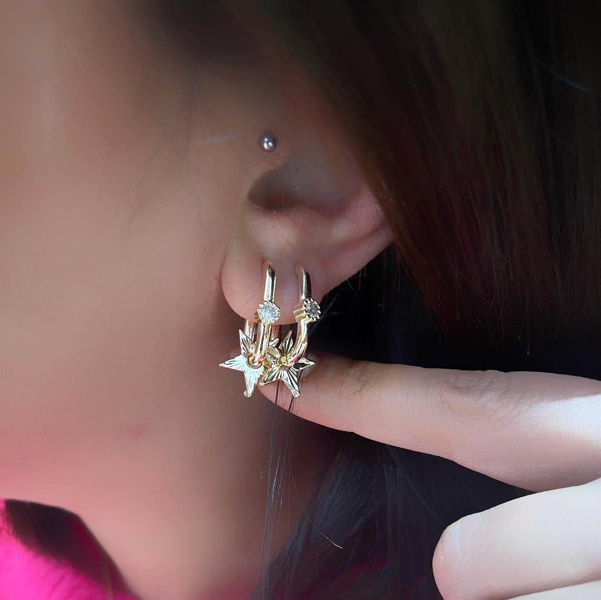 ByFuly Göçmen Yıldız Detay Küpe