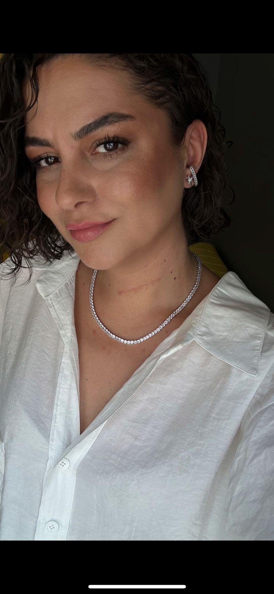 Dönmeyen 4 Mm Zirkon Taşlı Su Yolu Kolye