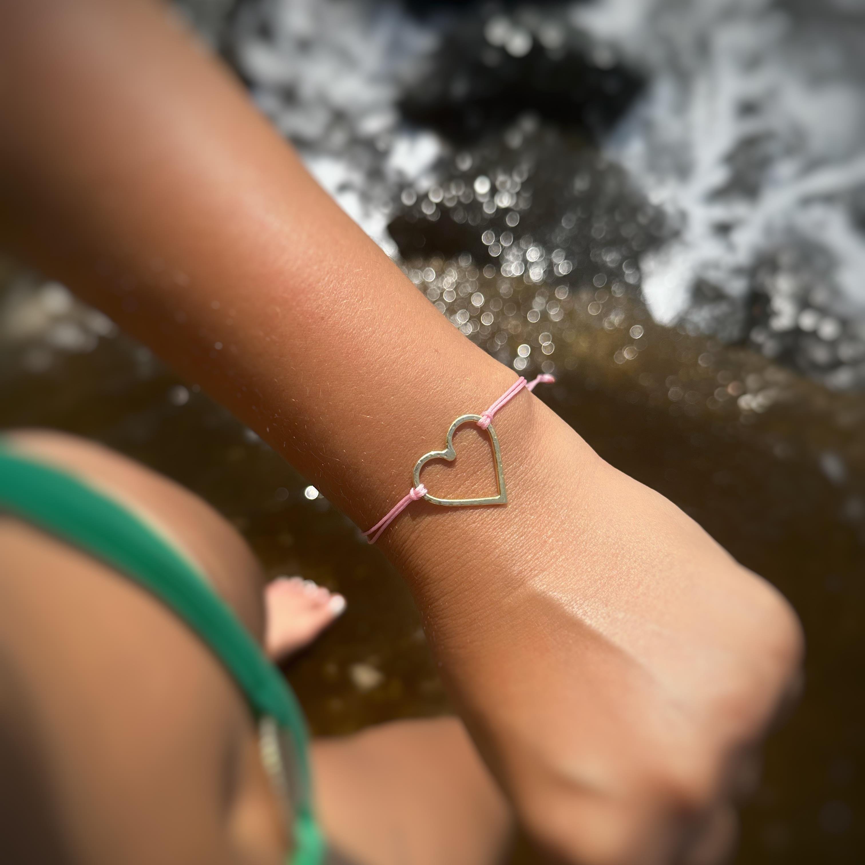 Dövme Plaka Kalp Gümüş Bileklik 