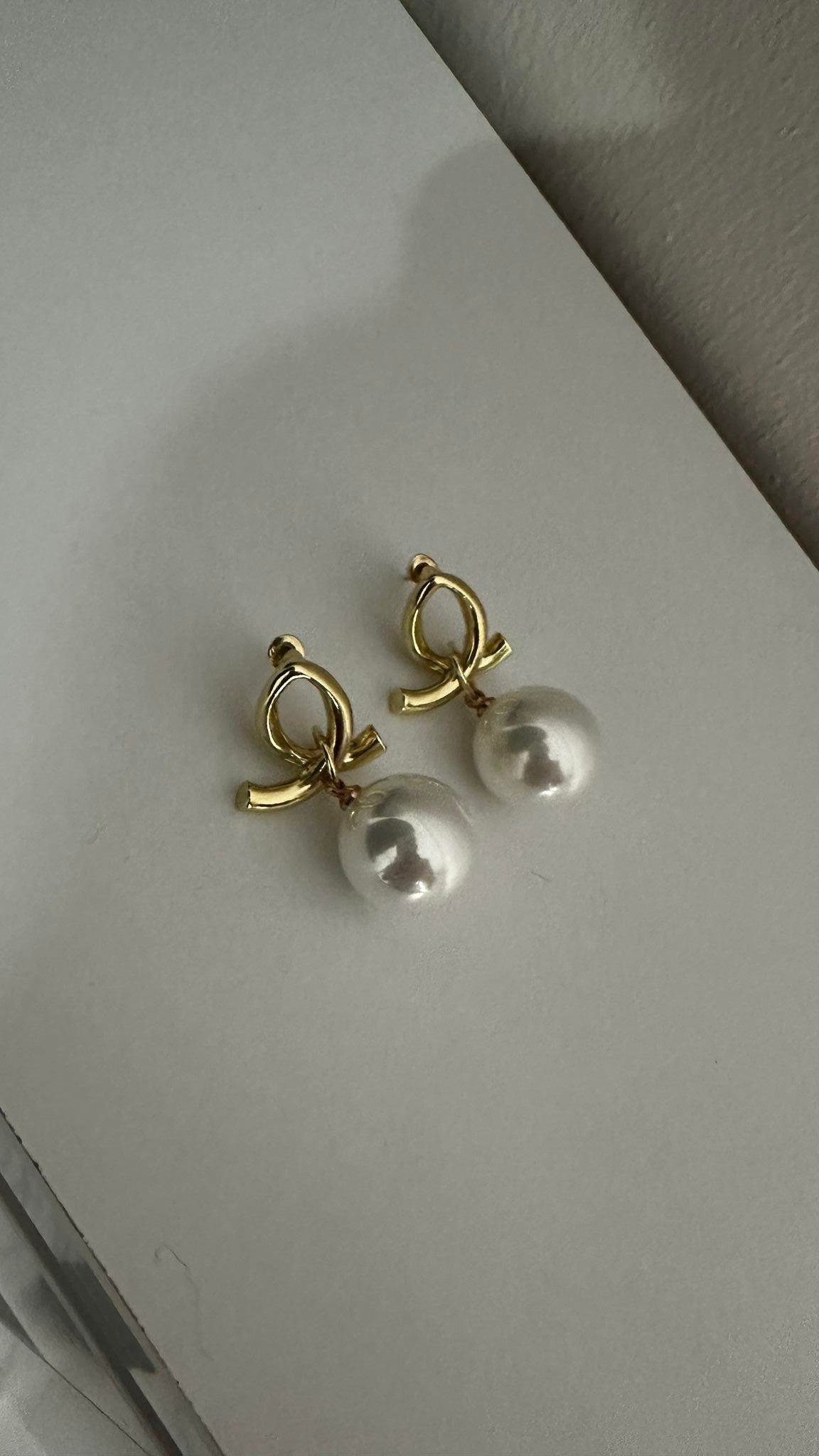 Düğüm Detay İnci Küpe